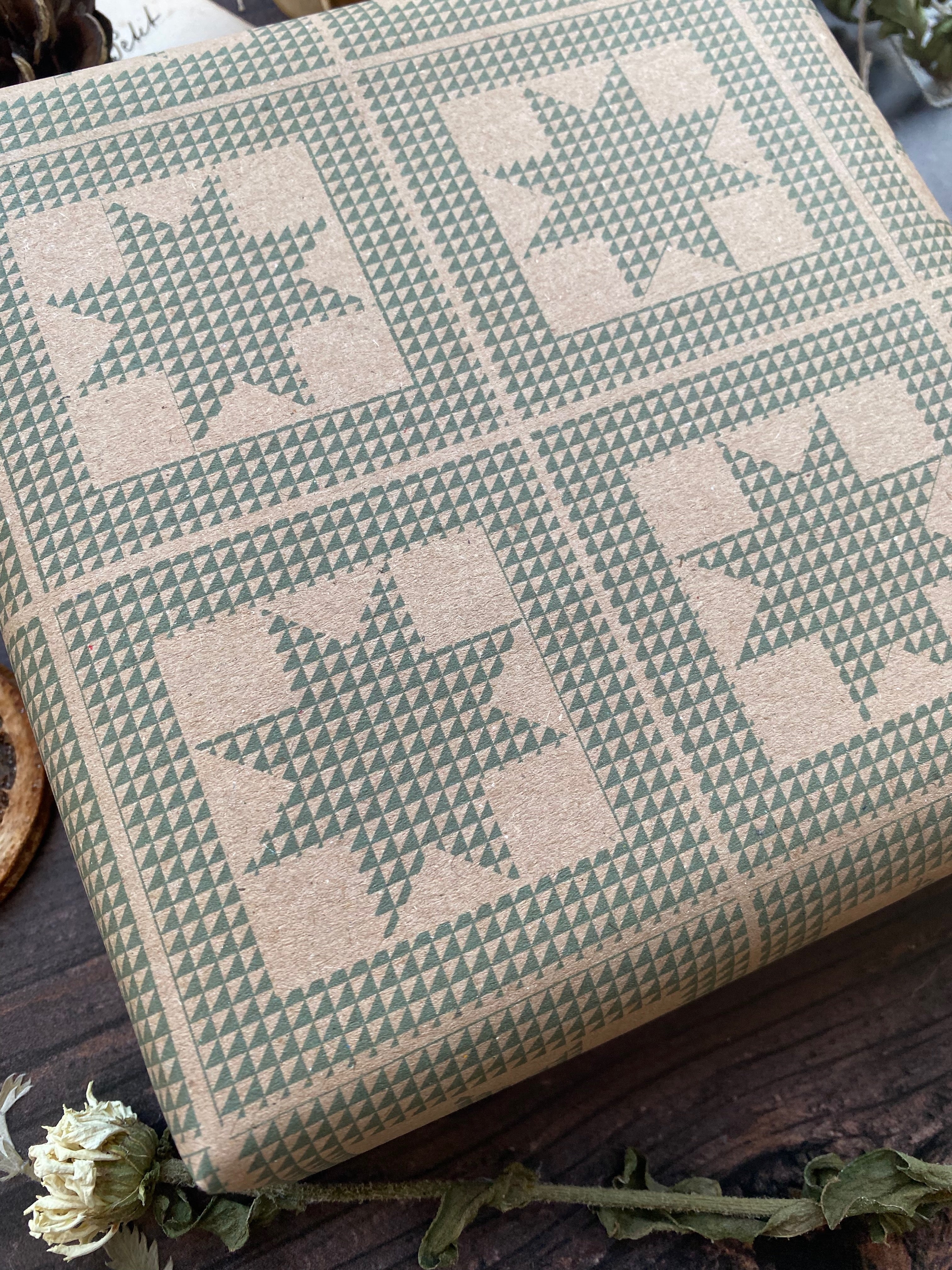 Star Patchwork 'Little Women' Paper Fibre Wrapping Paper