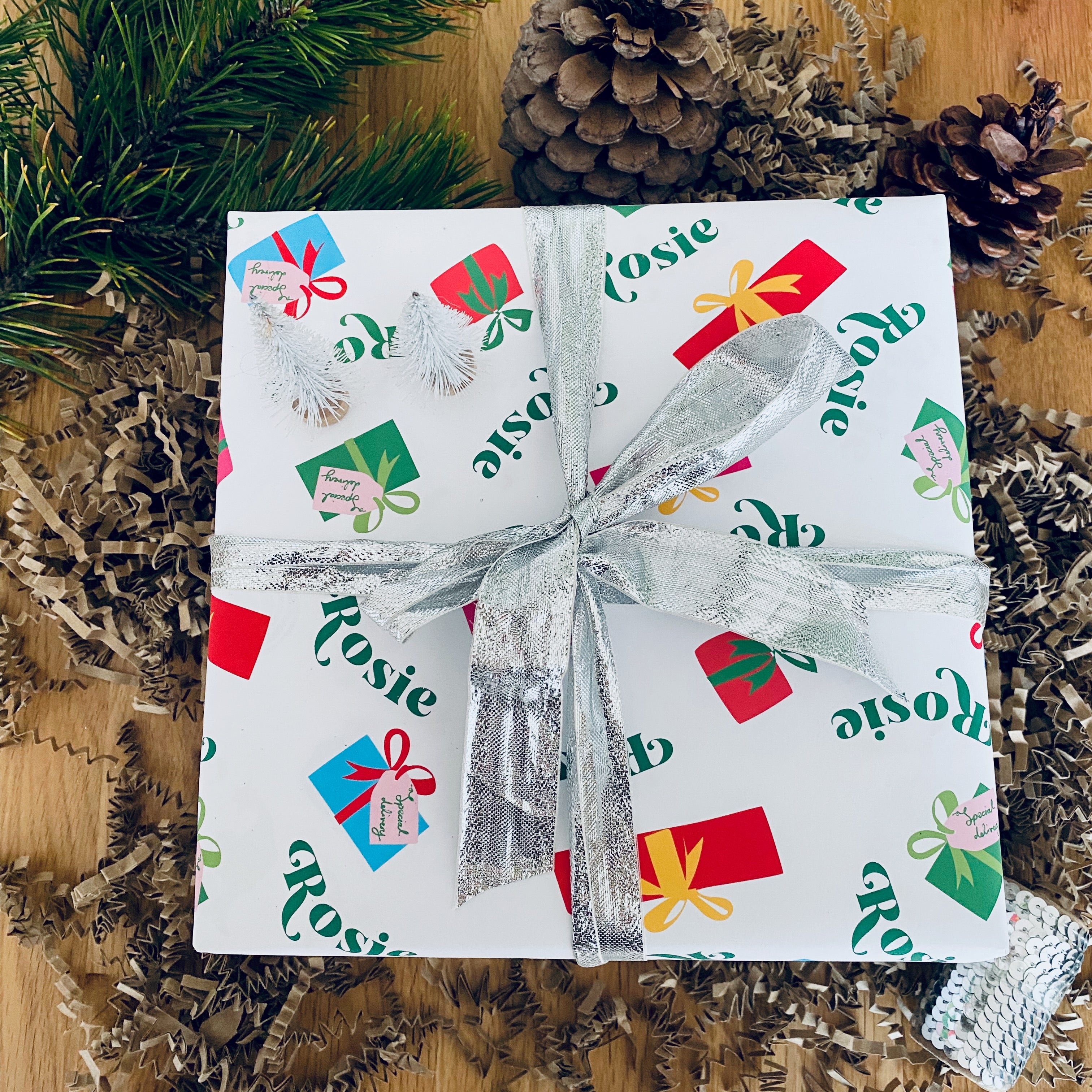 Special Delivery Present Personalised Christmas Wrapping Paper