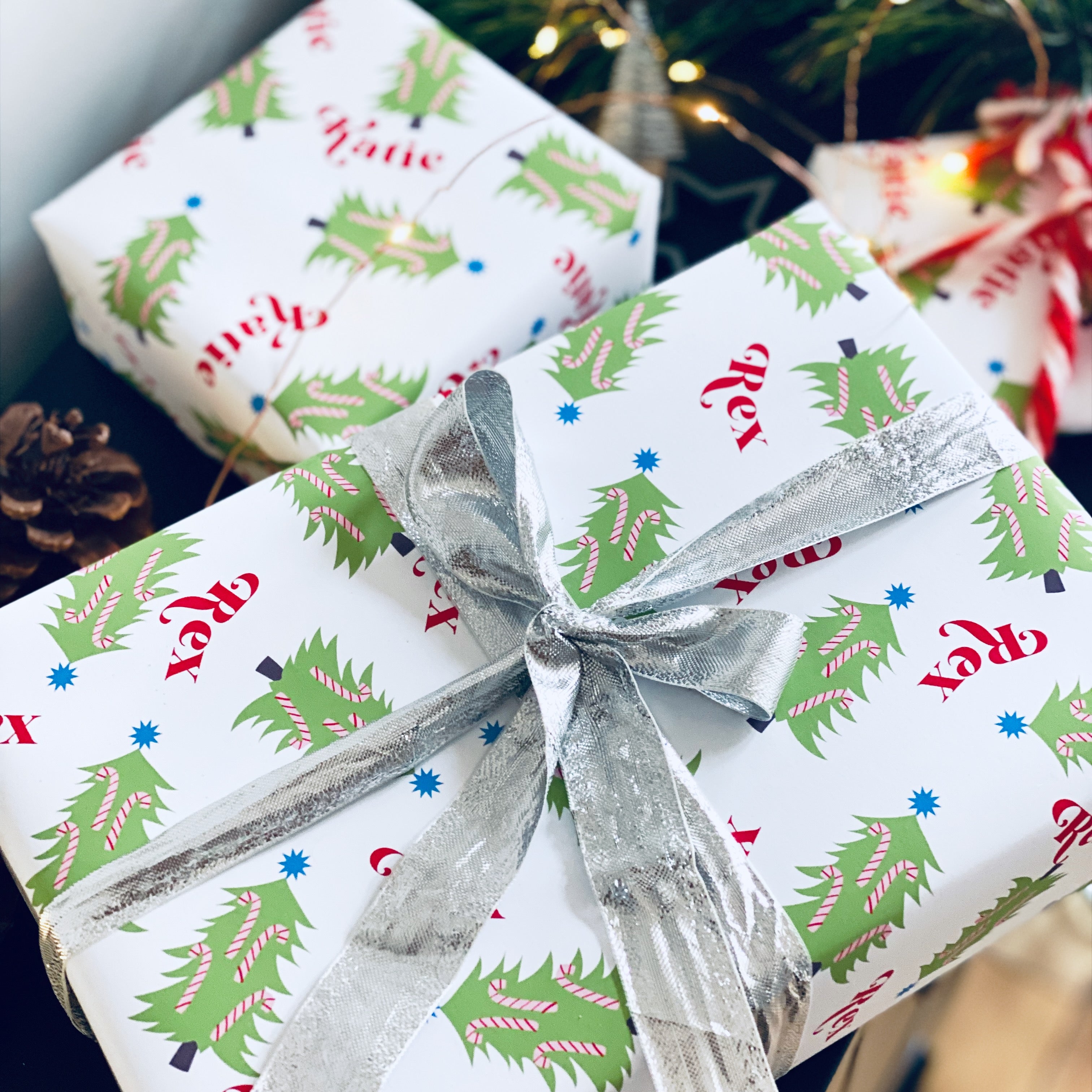 Christmas Tree Personalised Christmas Wrapping Paper