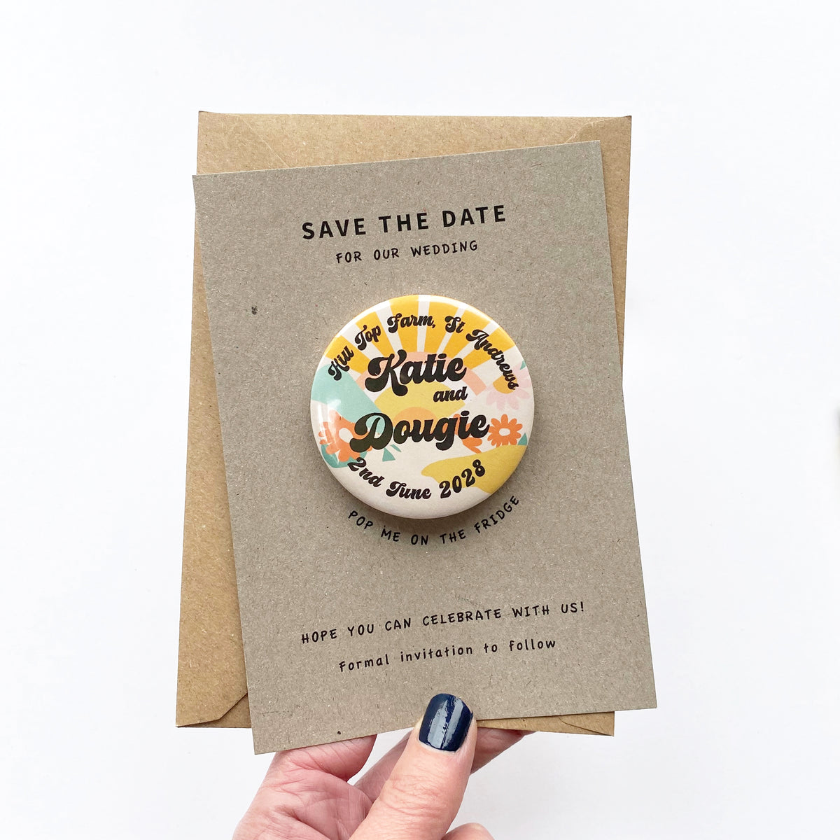Save The Date Sunshine And Flowers Magnet