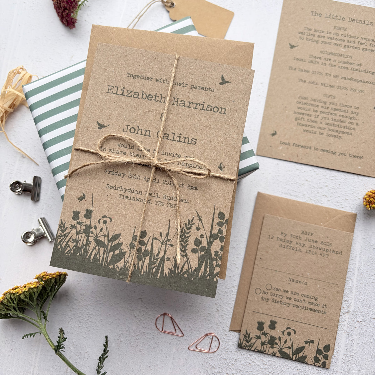 Wildflower Wedding Invitation Bundle