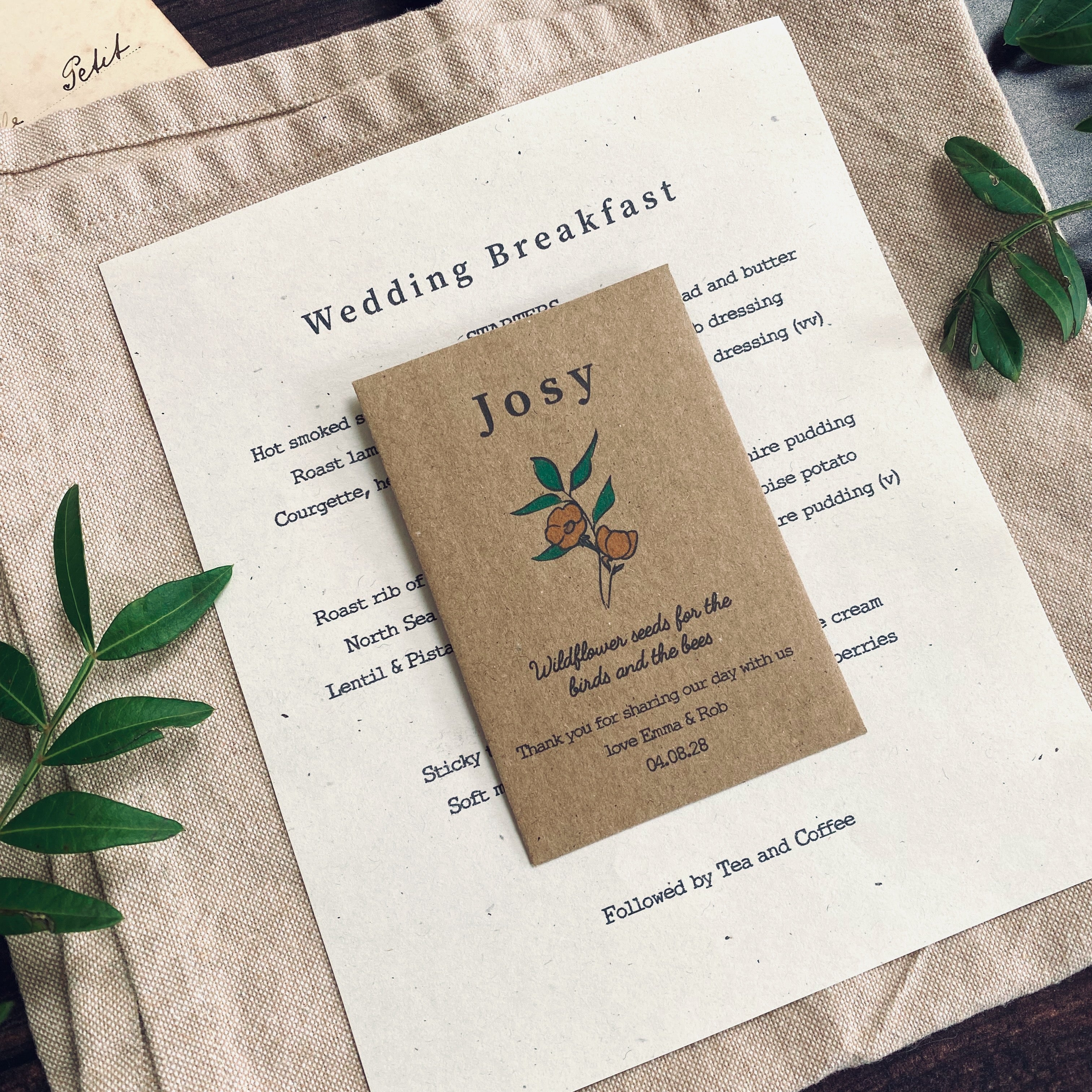 Rustic Boho Tipi Menus