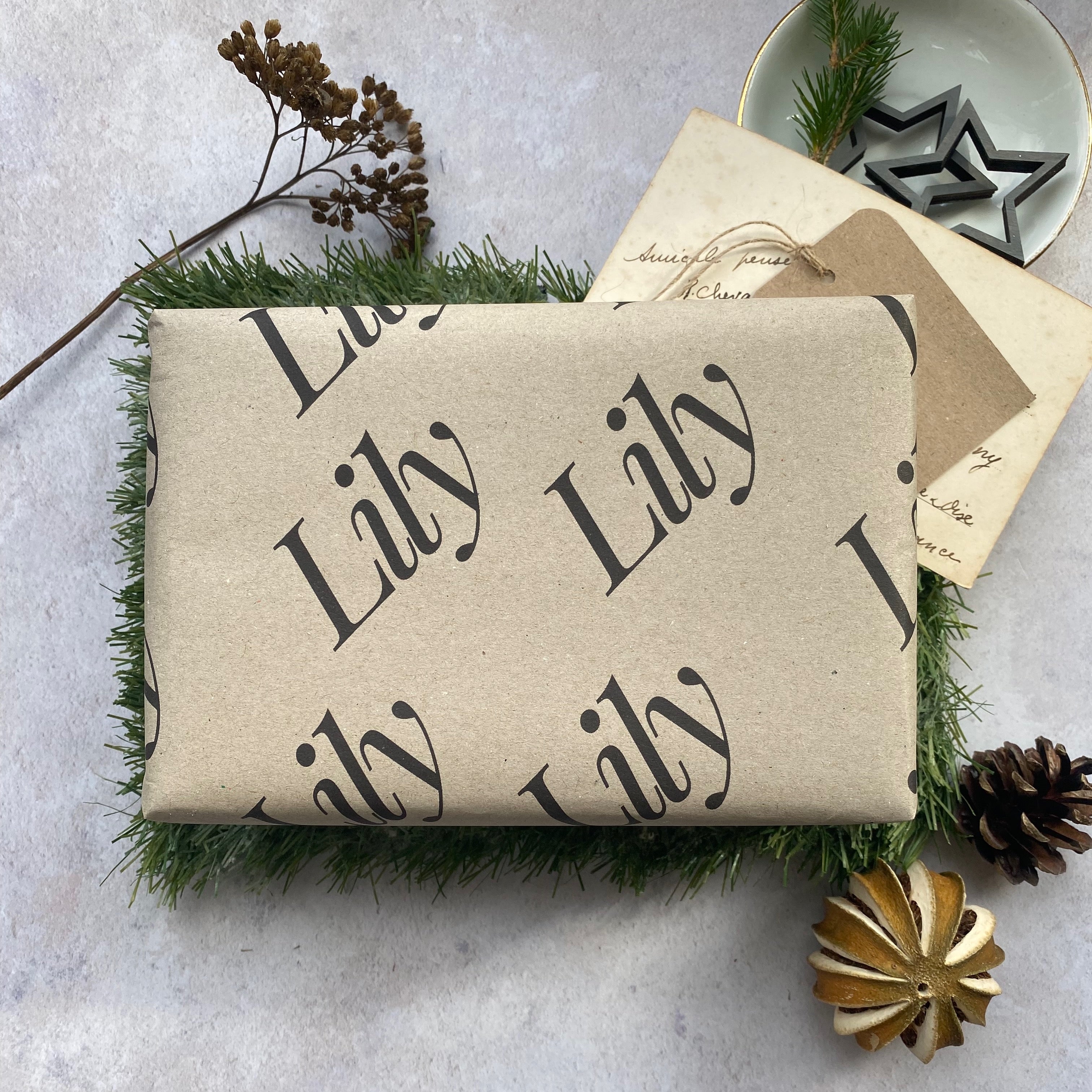 Christmas Personalised Paper Fibre Wrapping Paper