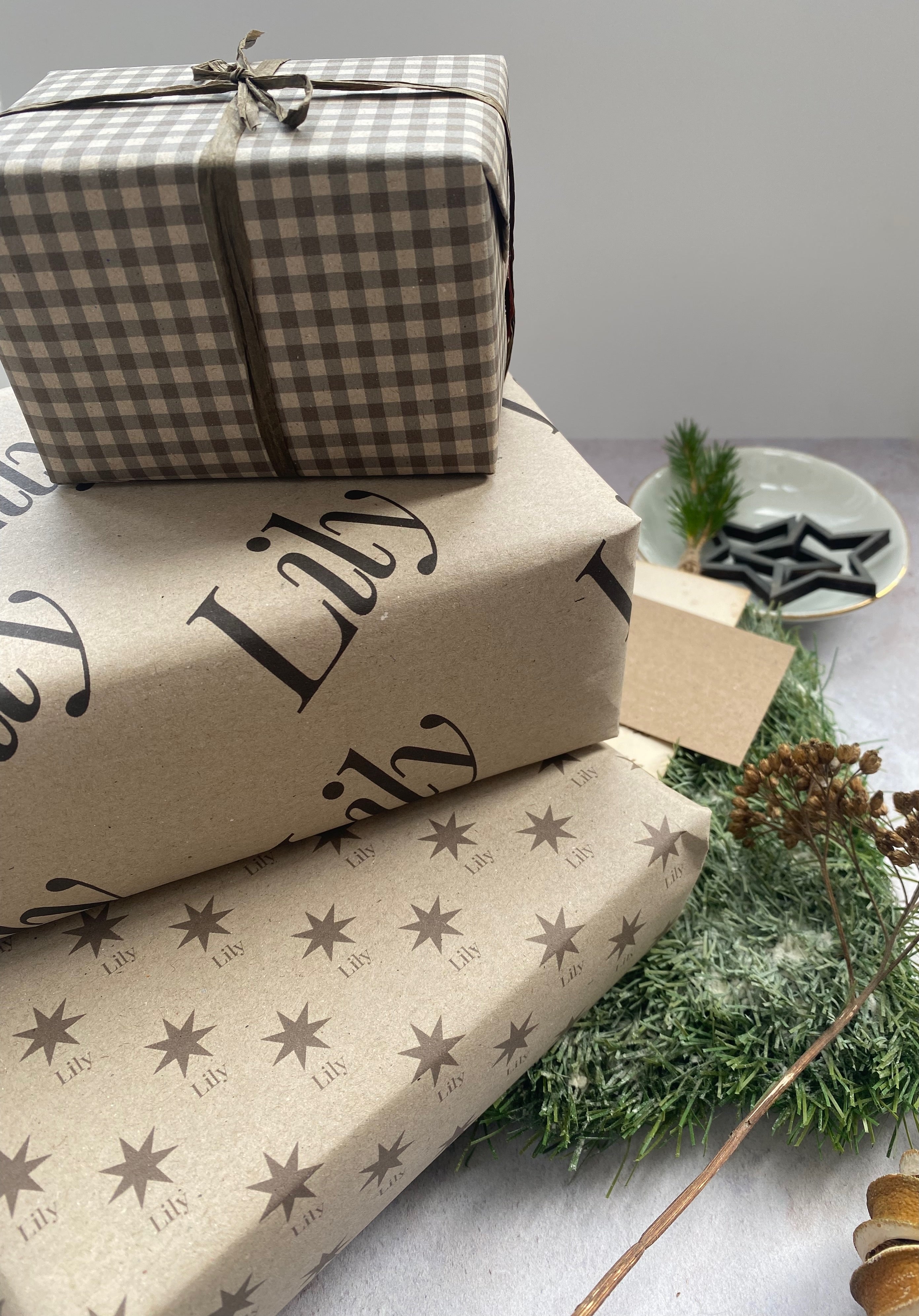 Christmas Personalised Paper Fibre Wrapping Paper