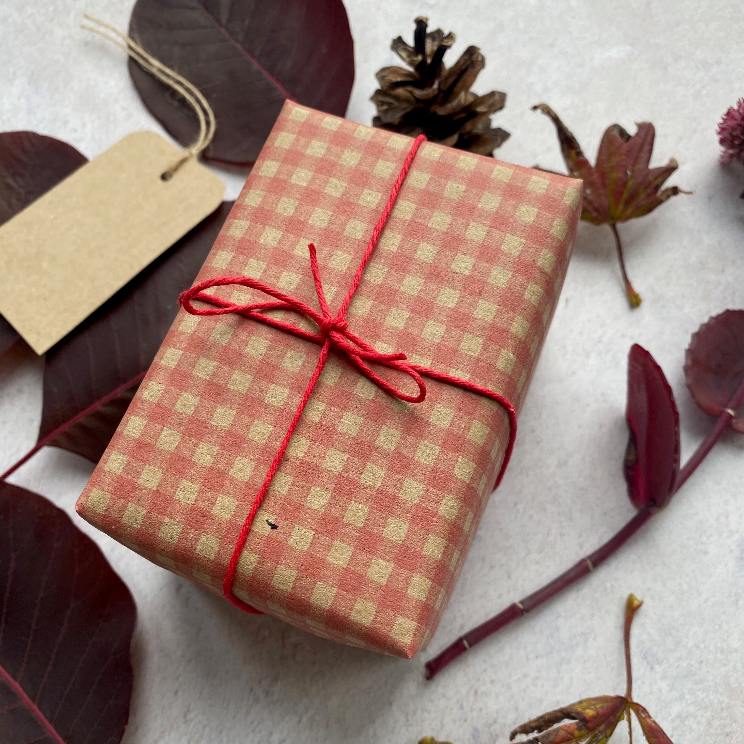 Red Gingham Christmas Wrapping paper