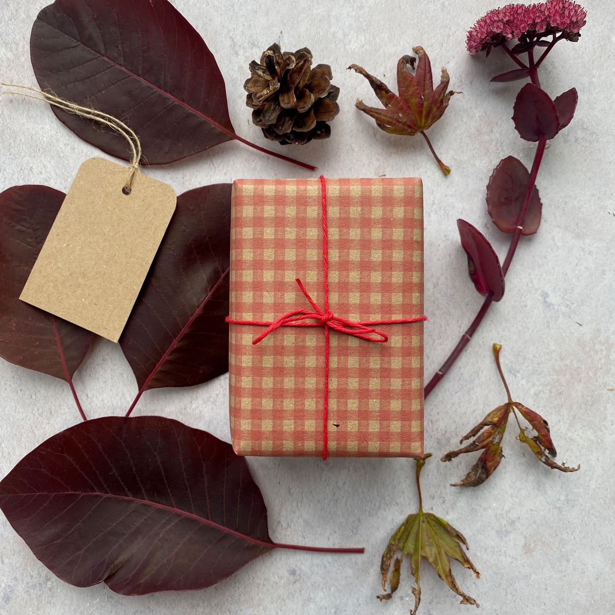 Red Gingham Christmas Wrapping paper
