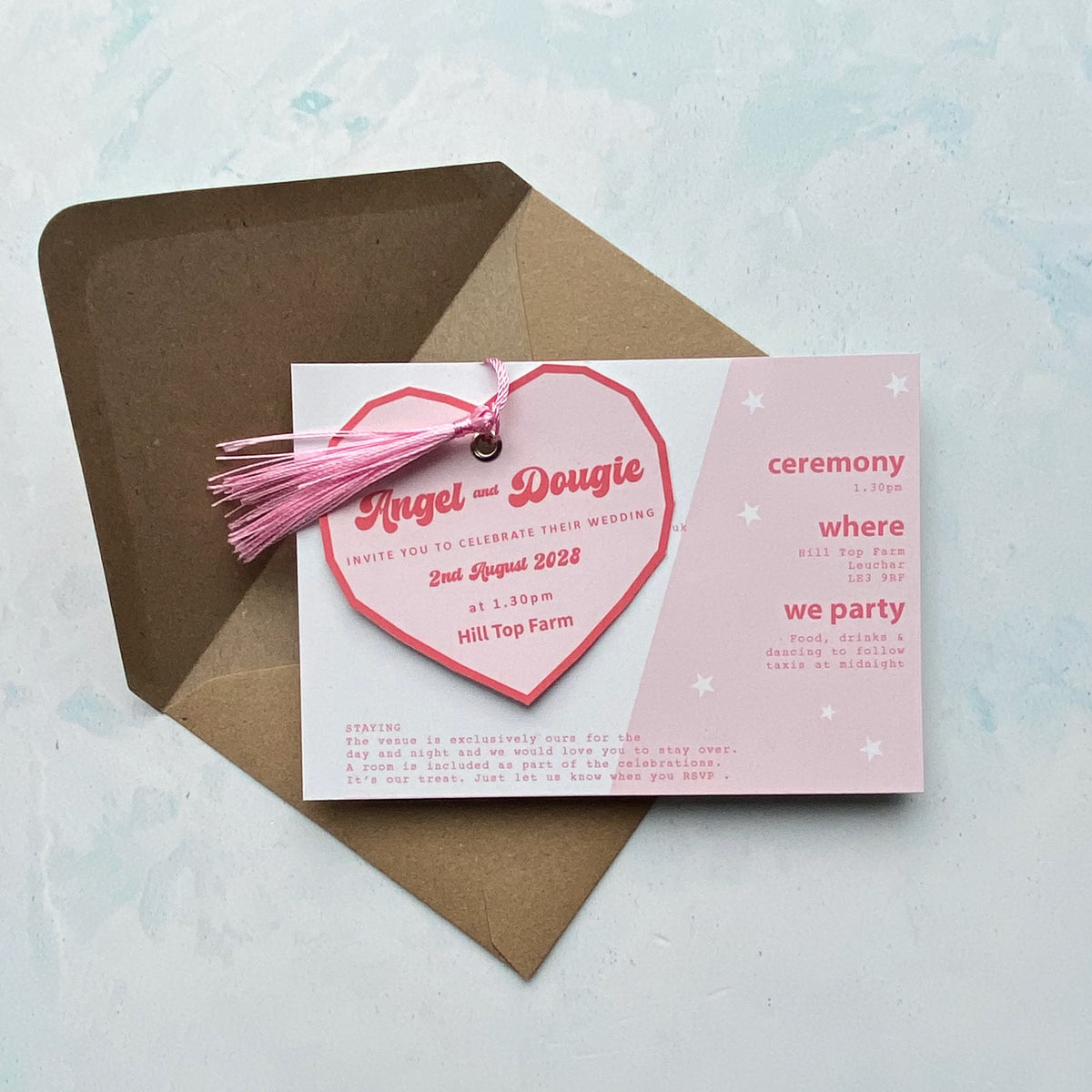 Love Heart Wedding Invitation