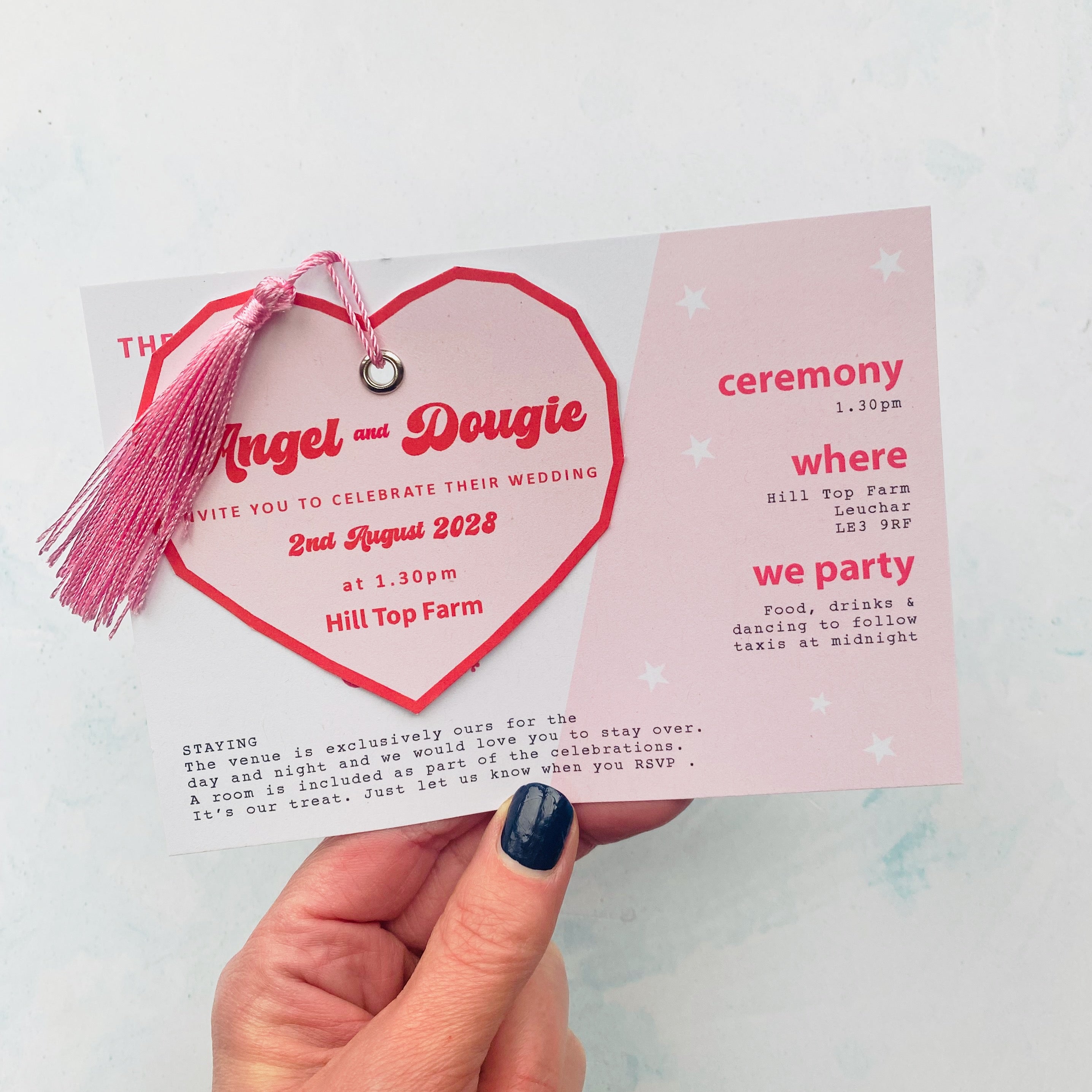 Love Heart Wedding Invitation
