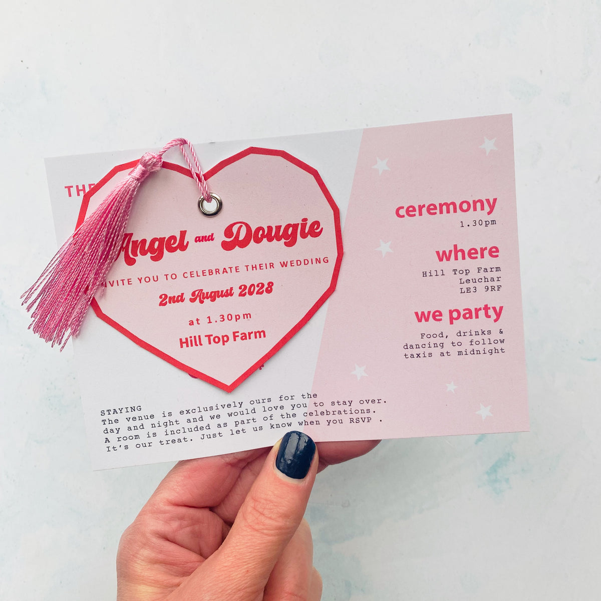 Love Heart Wedding Invitation