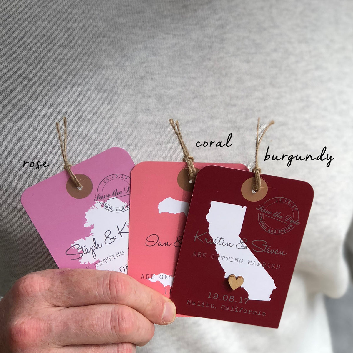 Map Luggage Tag Save The Date