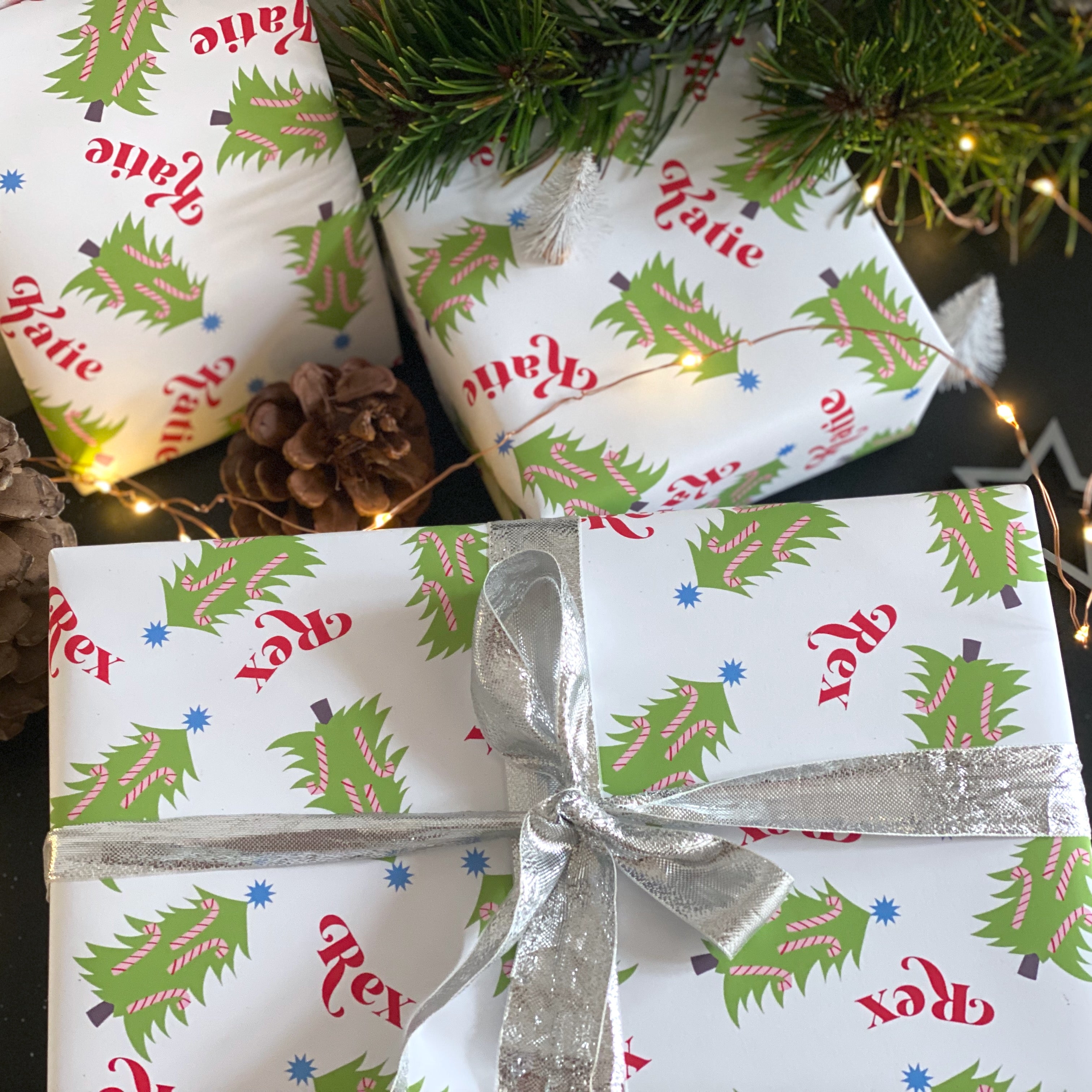 Christmas Tree Personalised Christmas Wrapping Paper