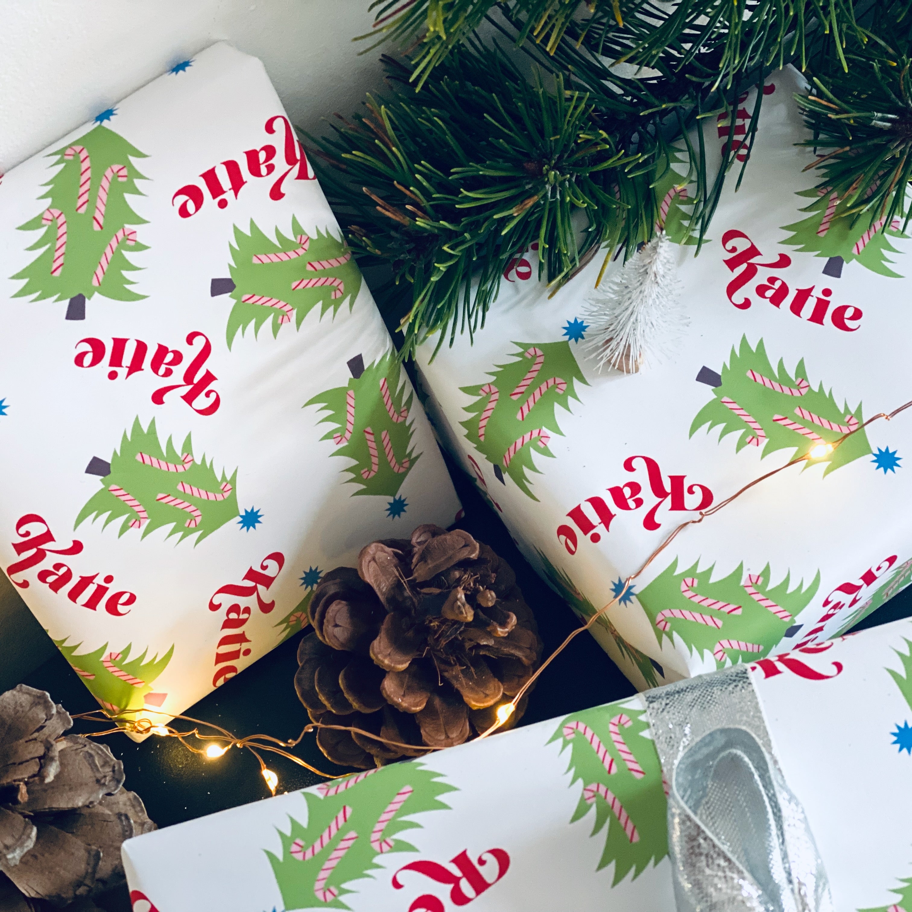 Christmas Tree Personalised Christmas Wrapping Paper