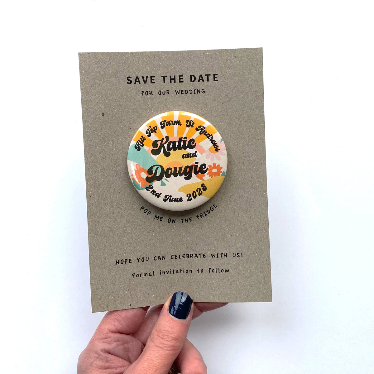 Save The Date Sunshine And Flowers Magnet