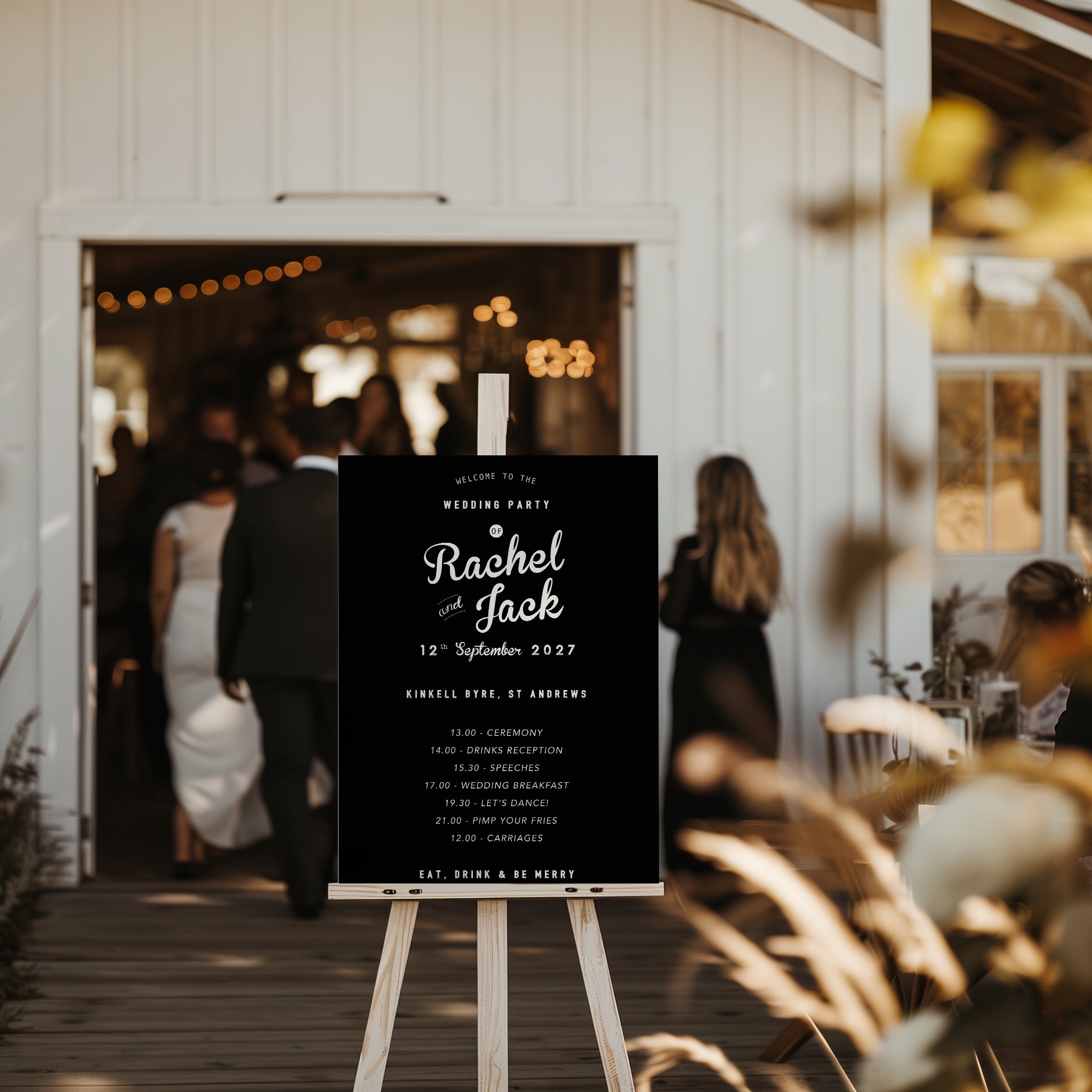 Order Of Events Wedding Sign & Welcome Board