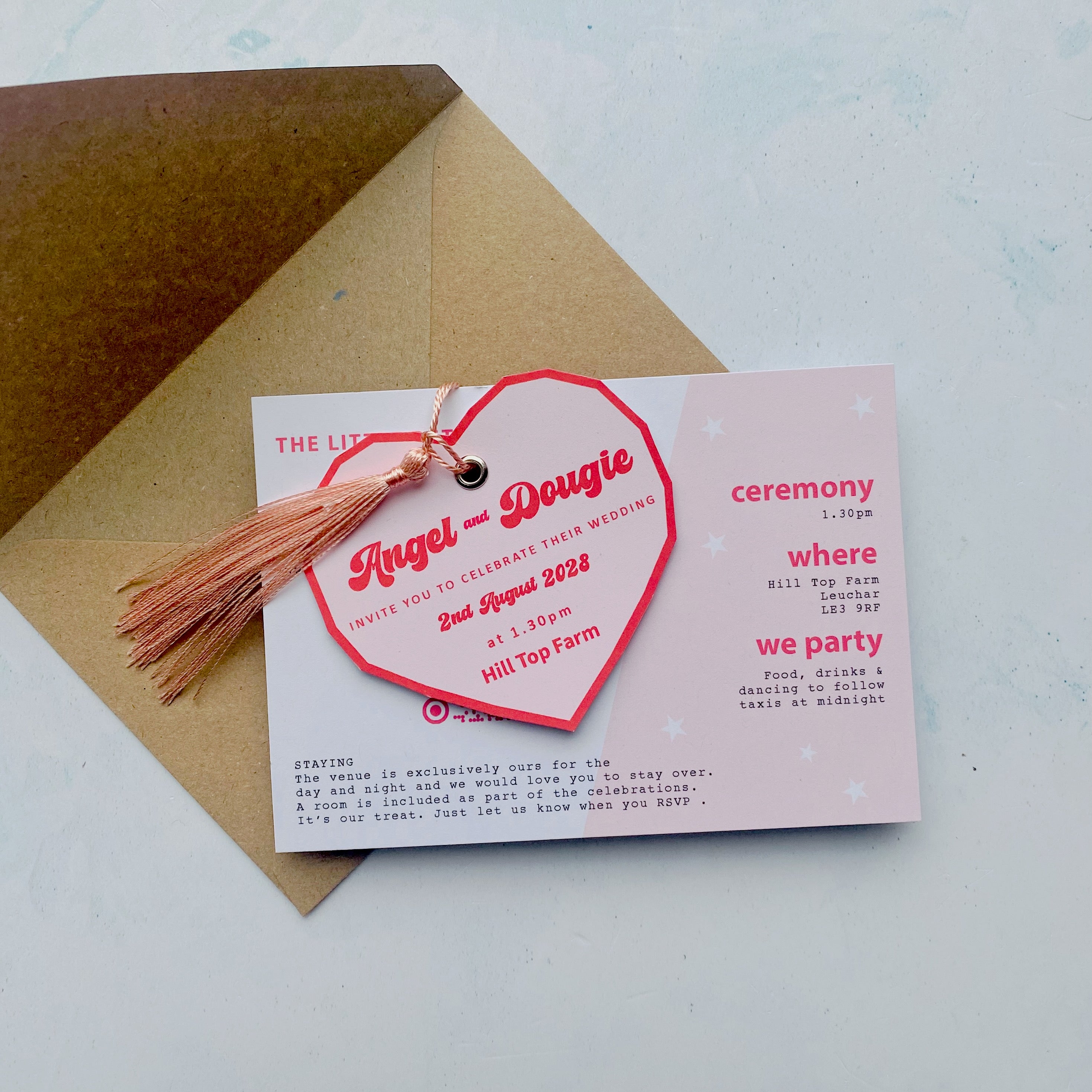 Love Heart Wedding Invitation