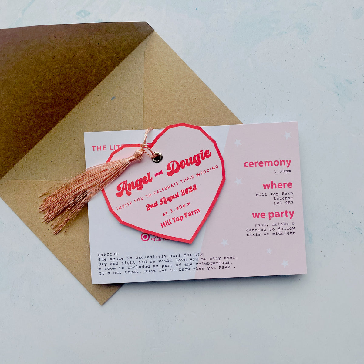 Love Heart Wedding Invitation