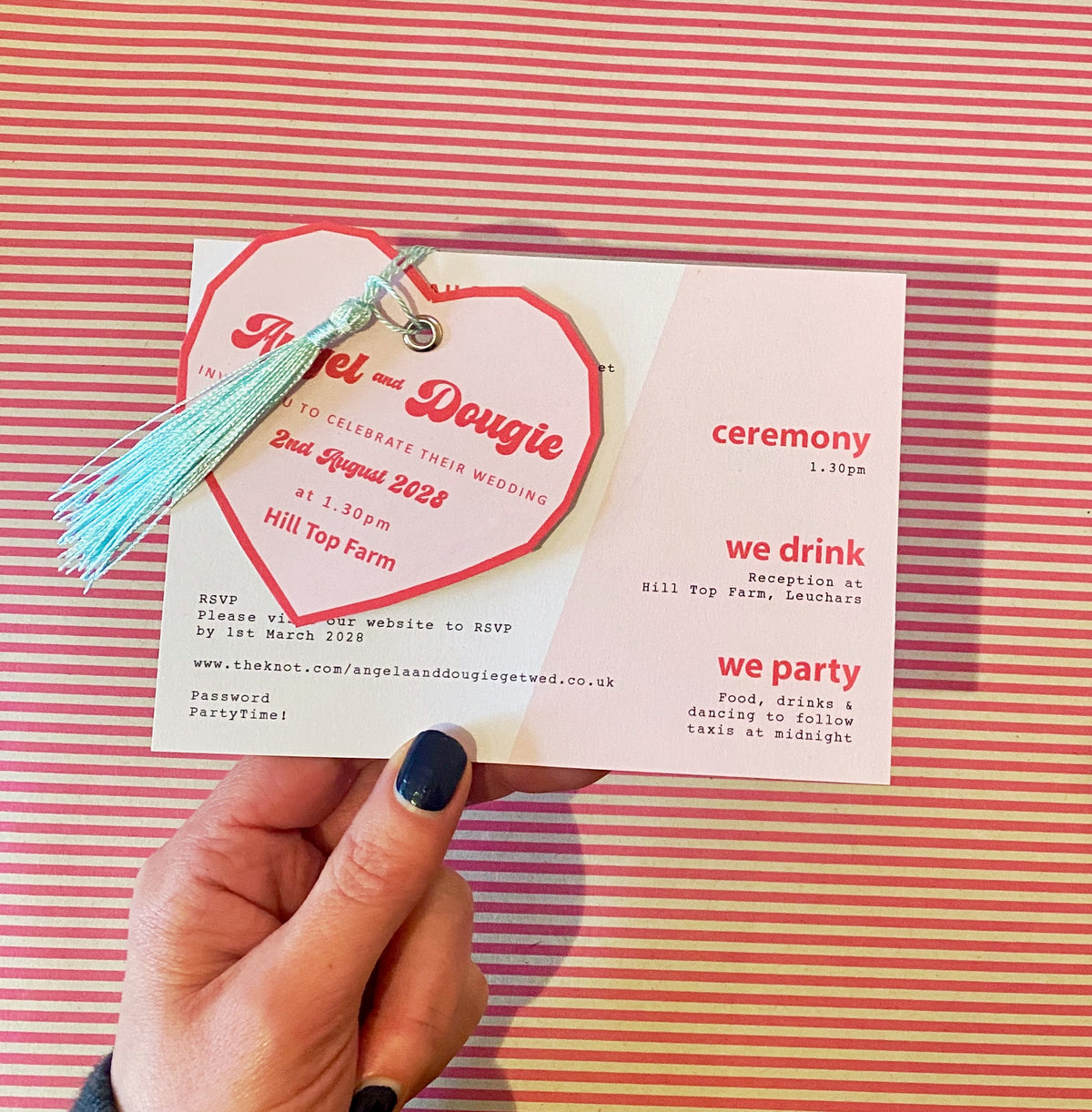 Love Heart Wedding Invitation