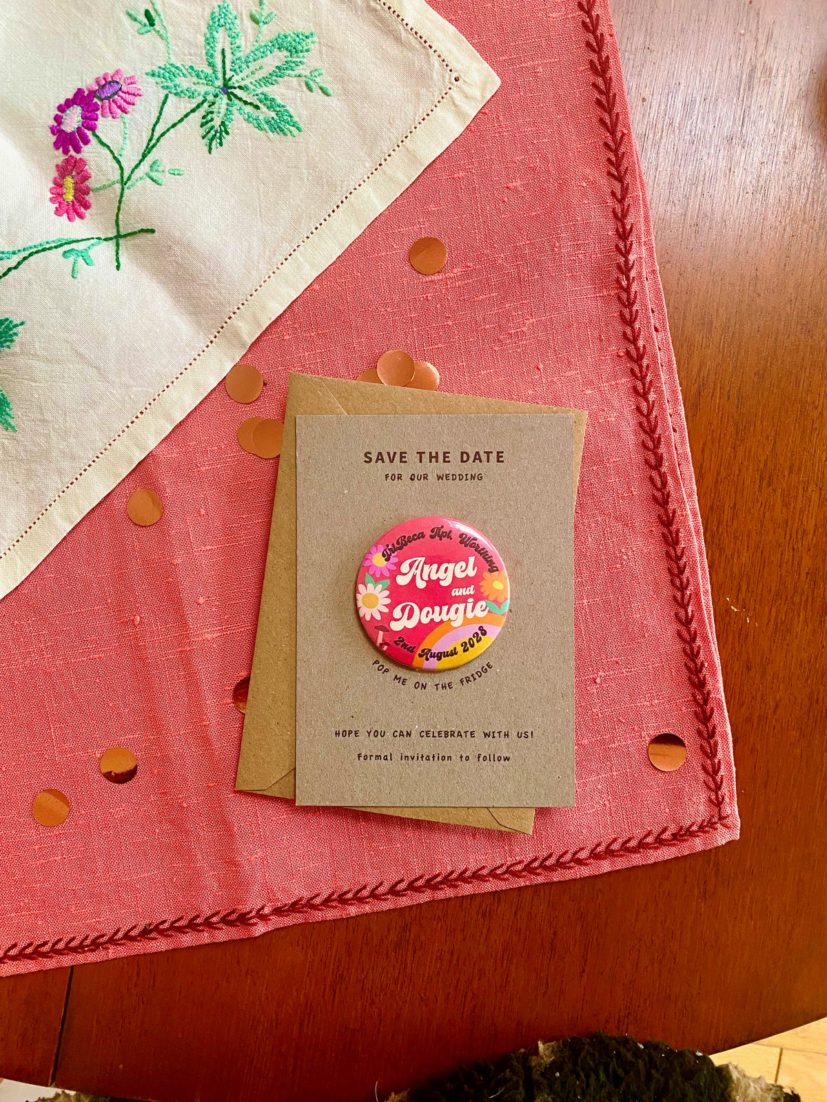 Magnet (Retro & Rainbow Floral)