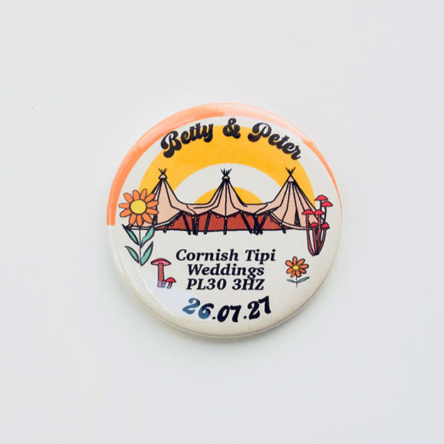 Retro Tipi Magnet Save the Date