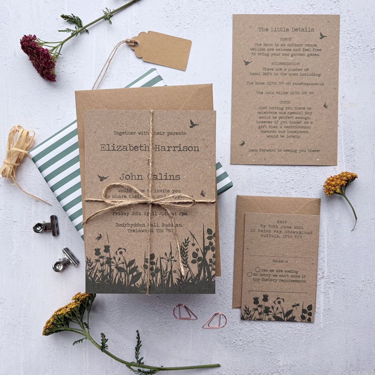 Wildflower Wedding Invitation Bundle