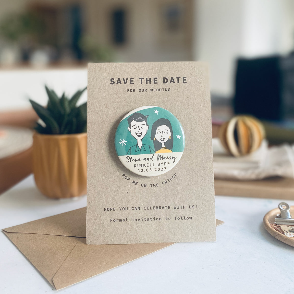 Retro Portrait Magnet Save the Date