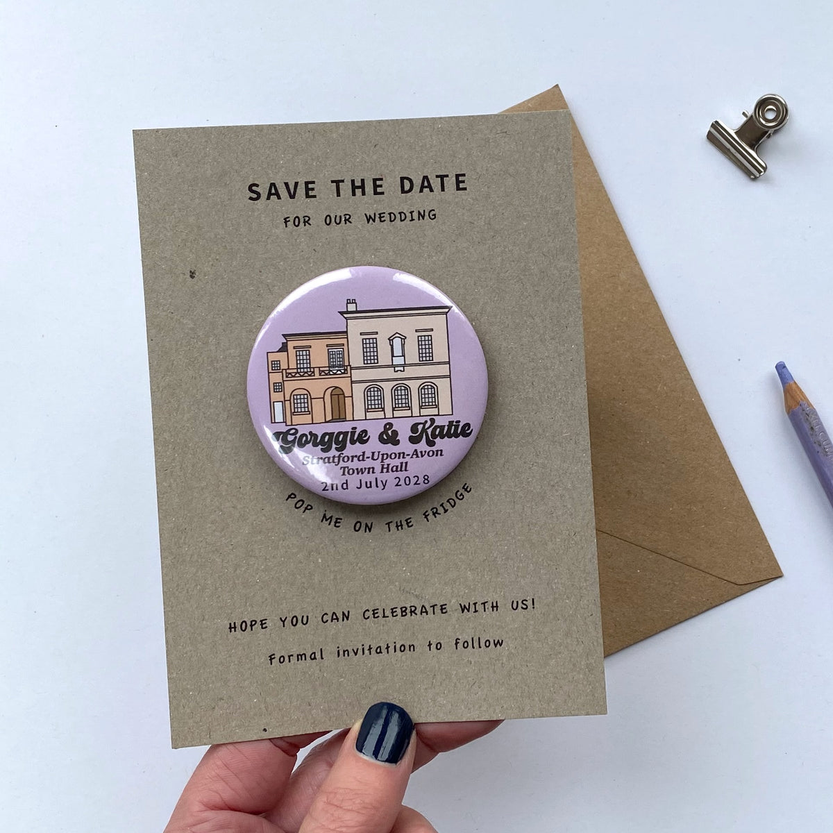 Wedding Venue Illustration Save the Date