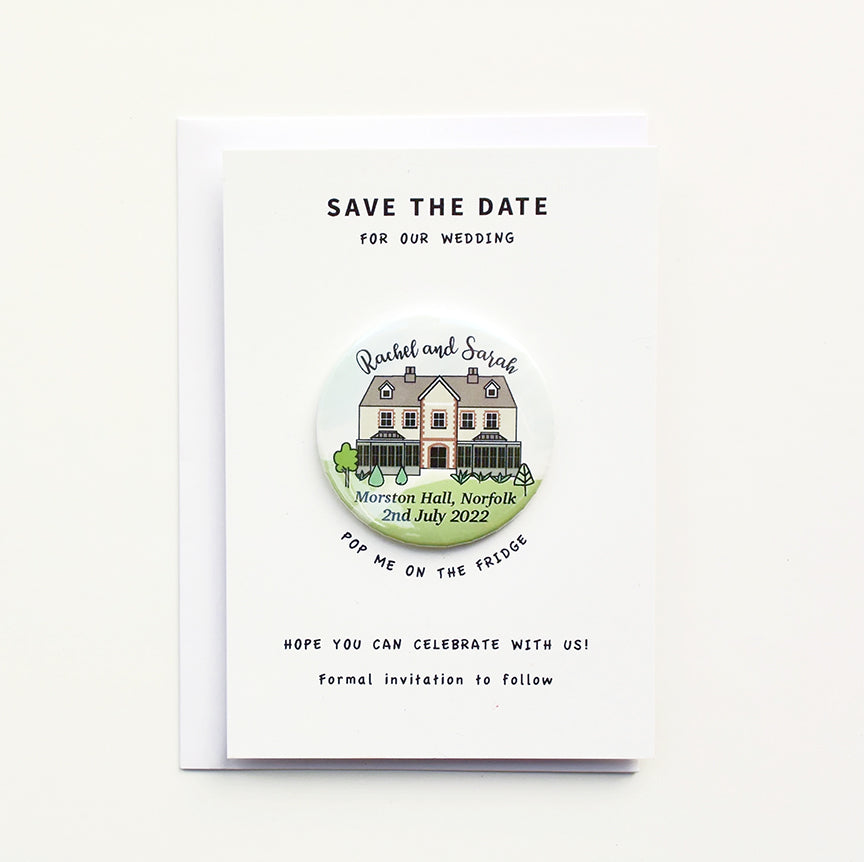 Venue Magnet (A6 card - curly font)