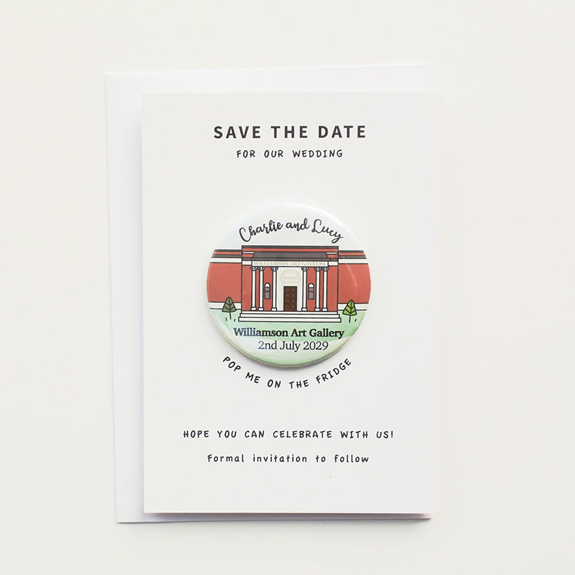 Venue Magnet (A6 card - curly font)