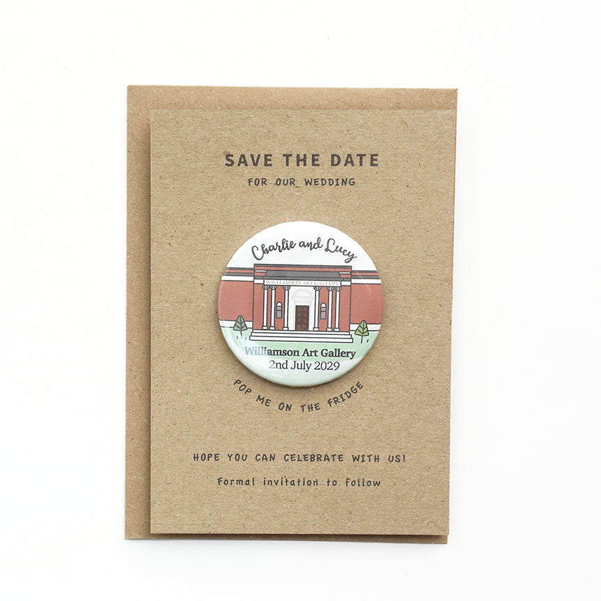 Venue Magnet (A6 card - curly font)