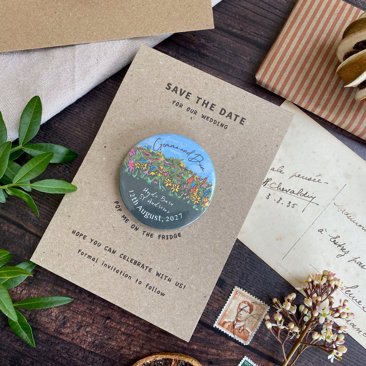 Wildflower Meadow Magnet Save the Date