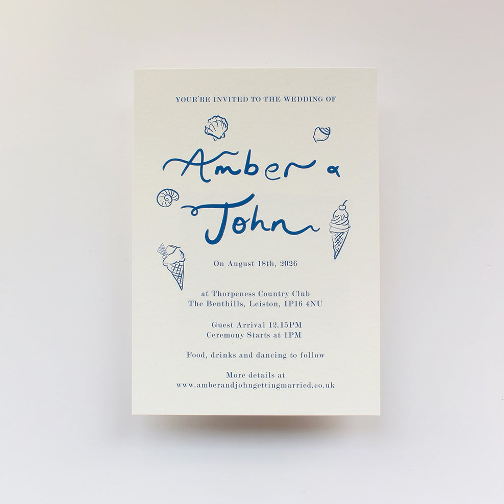 Seaside- Beach Themed Wedding Invitation Collection.