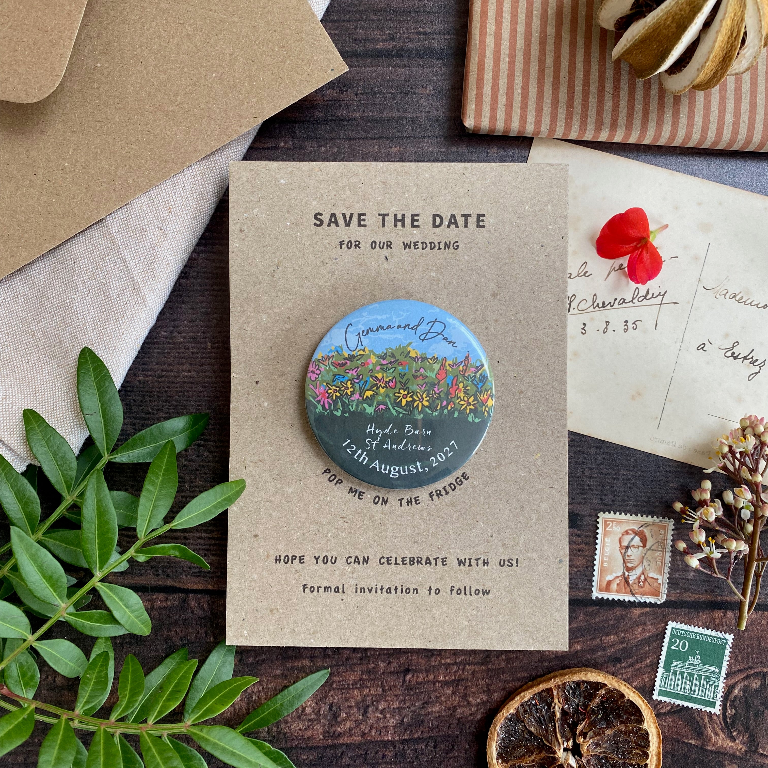 Wildflower Meadow Magnet Save the Date