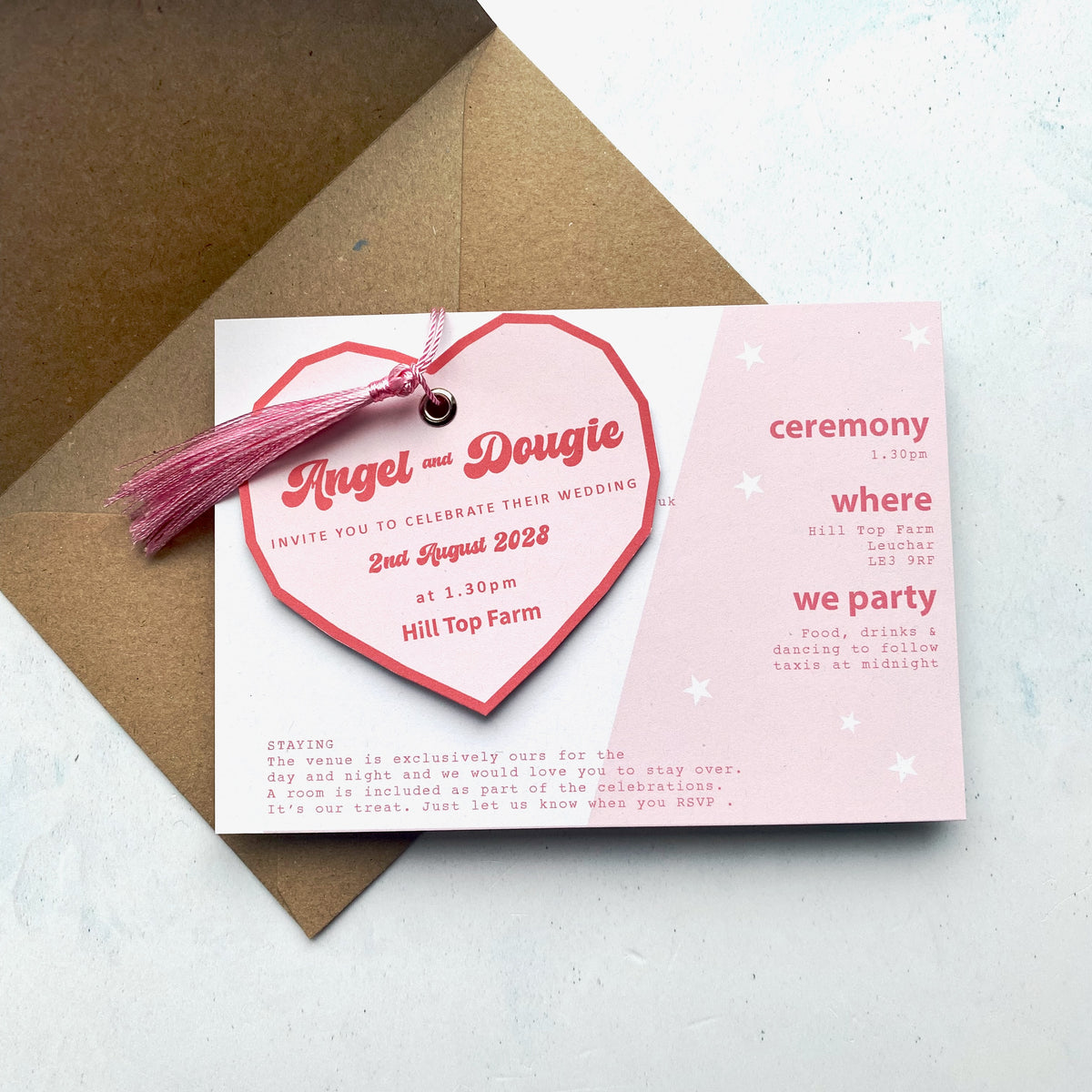 Love Heart Wedding Invitation