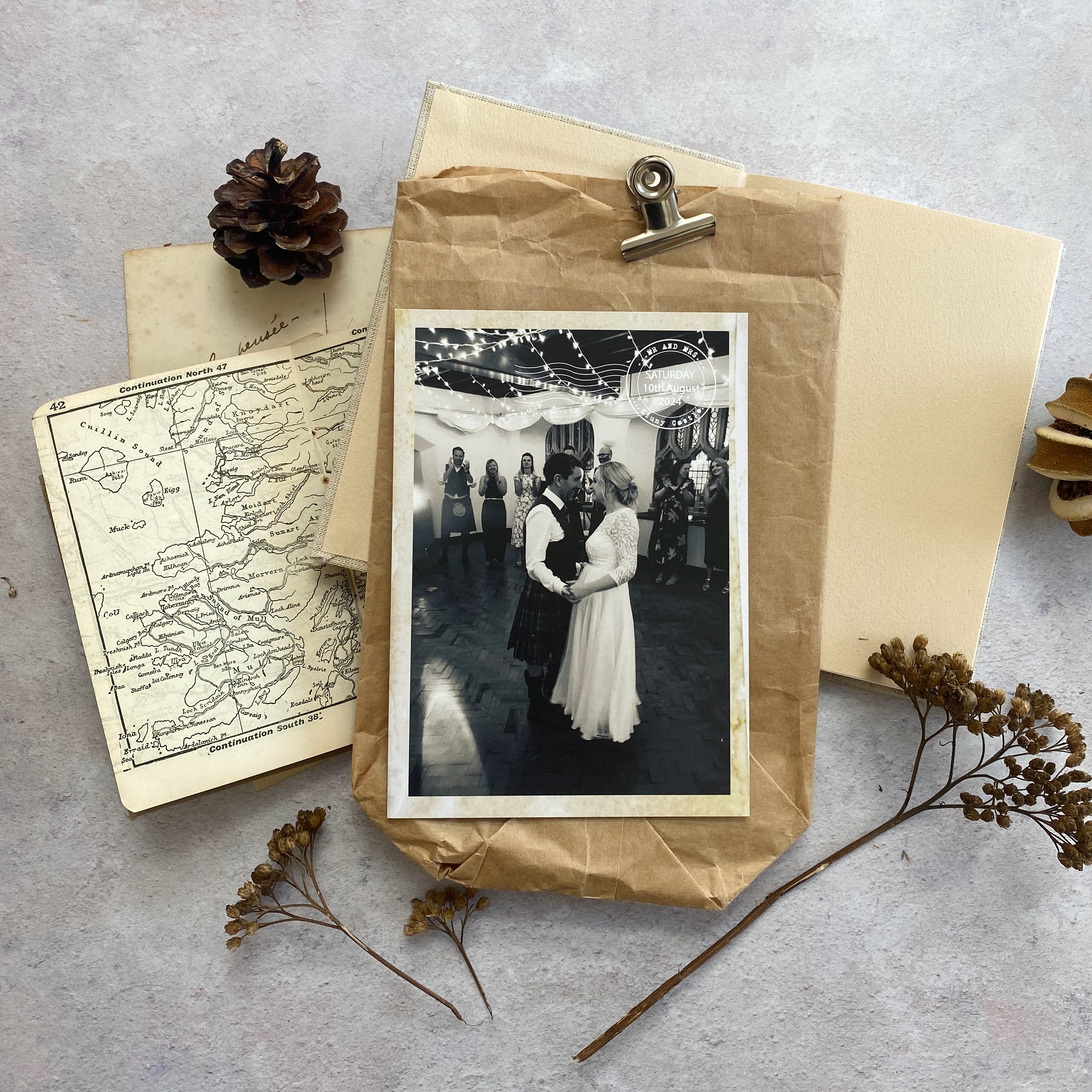 Personalised Vintage Style Thank you Postcards
