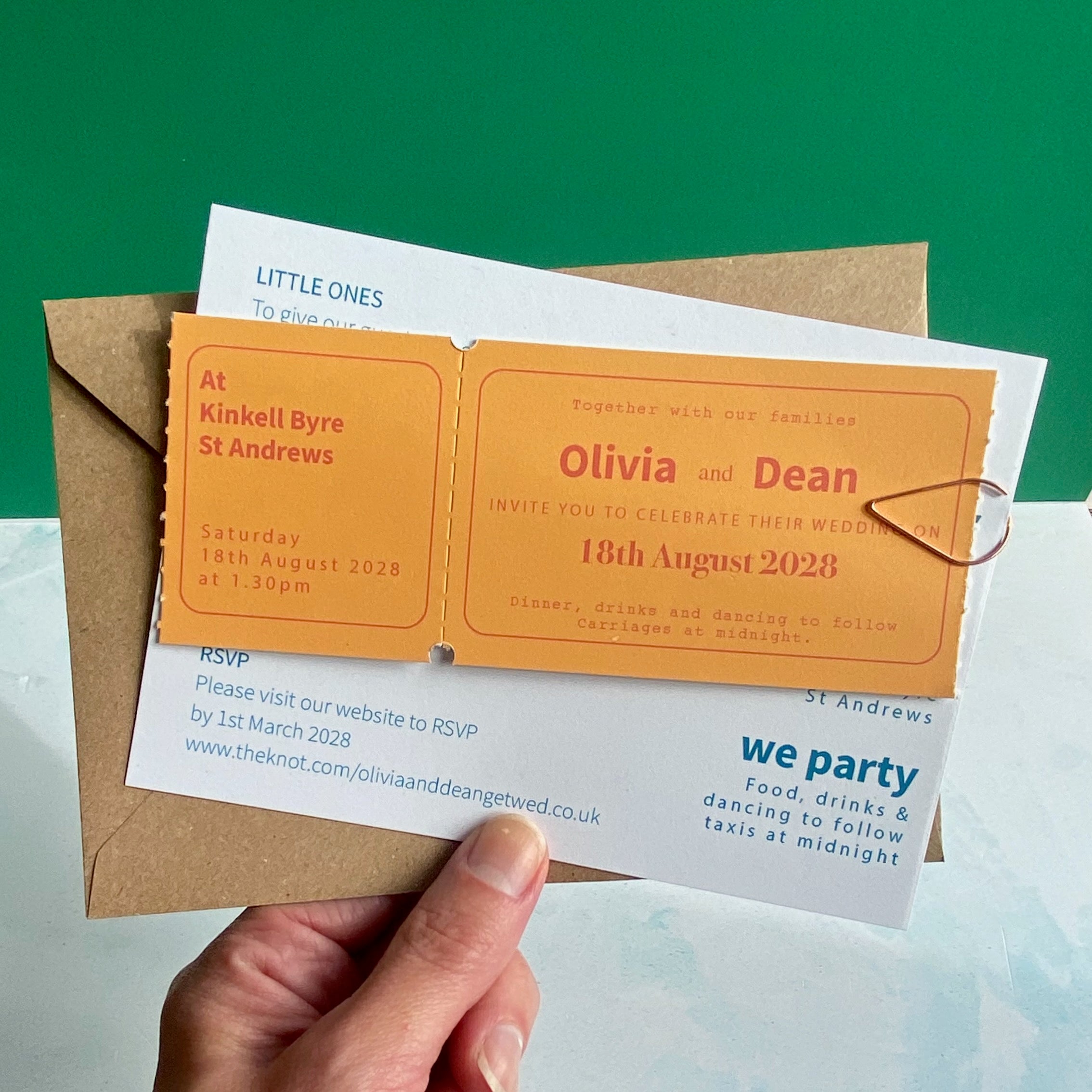 Fun Colourful Wedding Invitation
