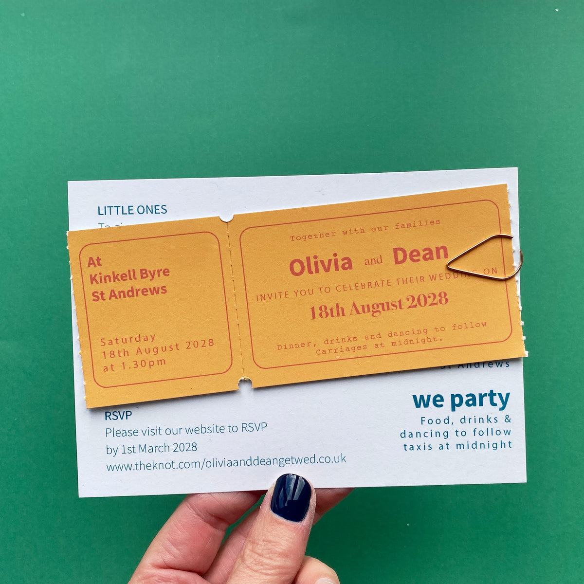 Fun Colourful Wedding Invitation