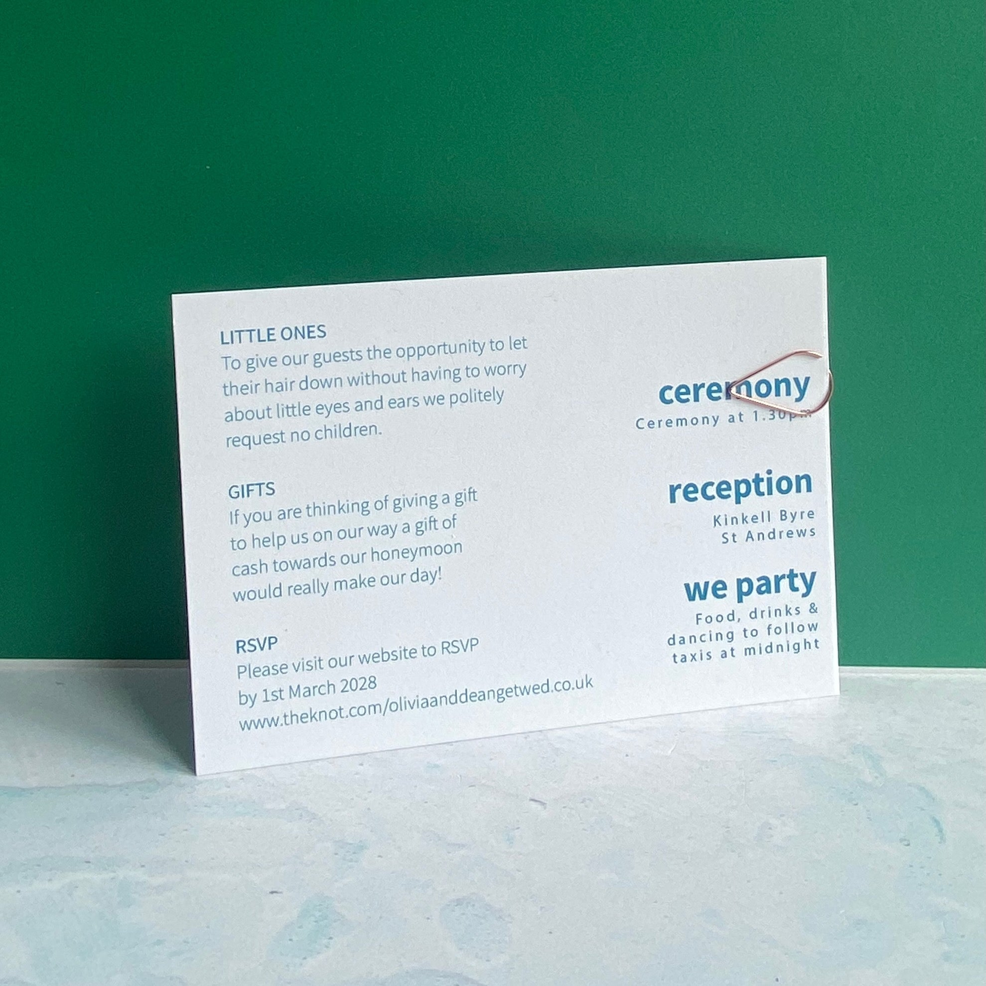 Fun Colourful Wedding Invitation