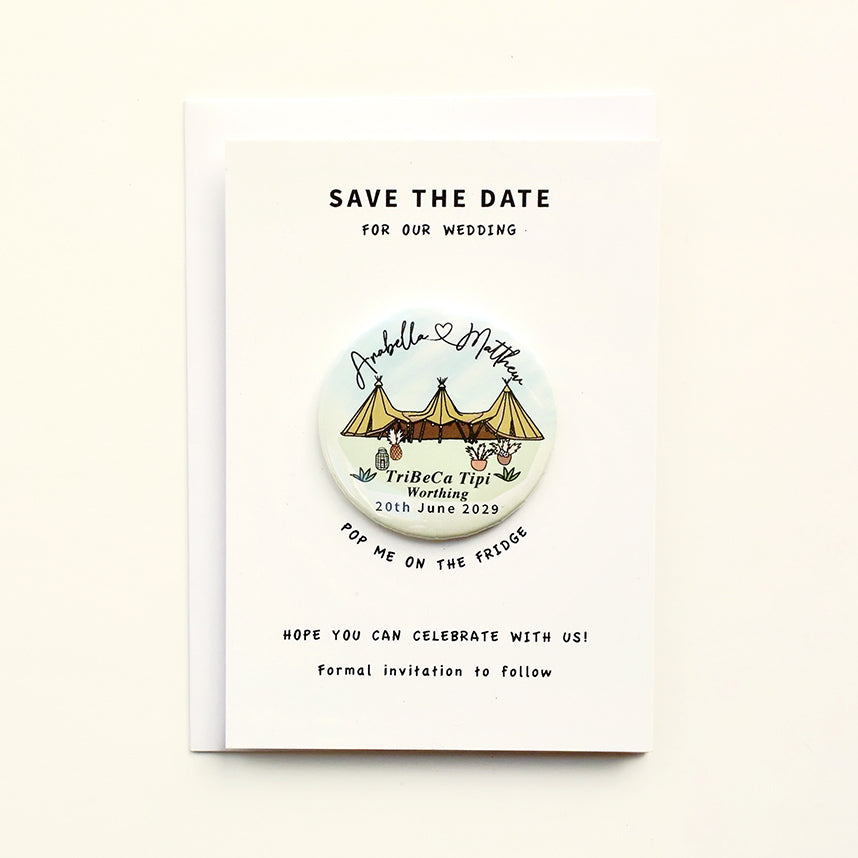 Boho Tipi Magnet Save the Date