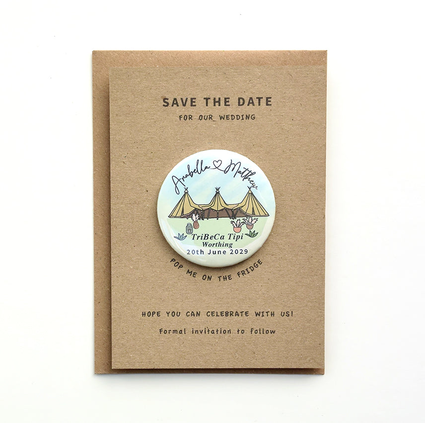 Boho Tipi Magnet Save the Date