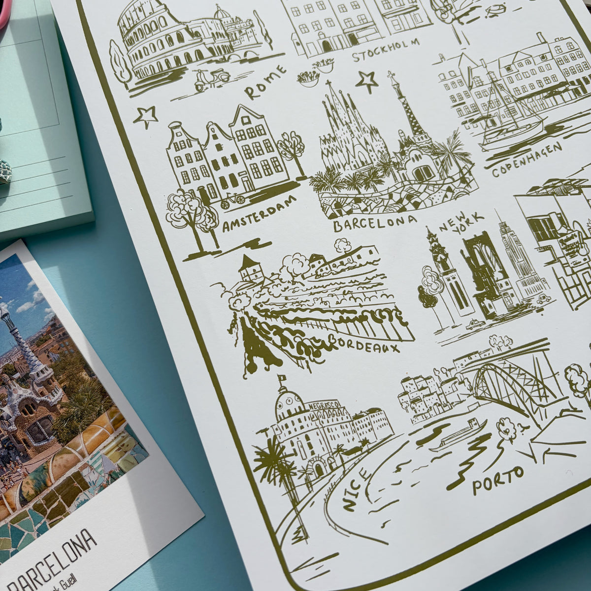 Bespoke Illustrative Travel Memories Print