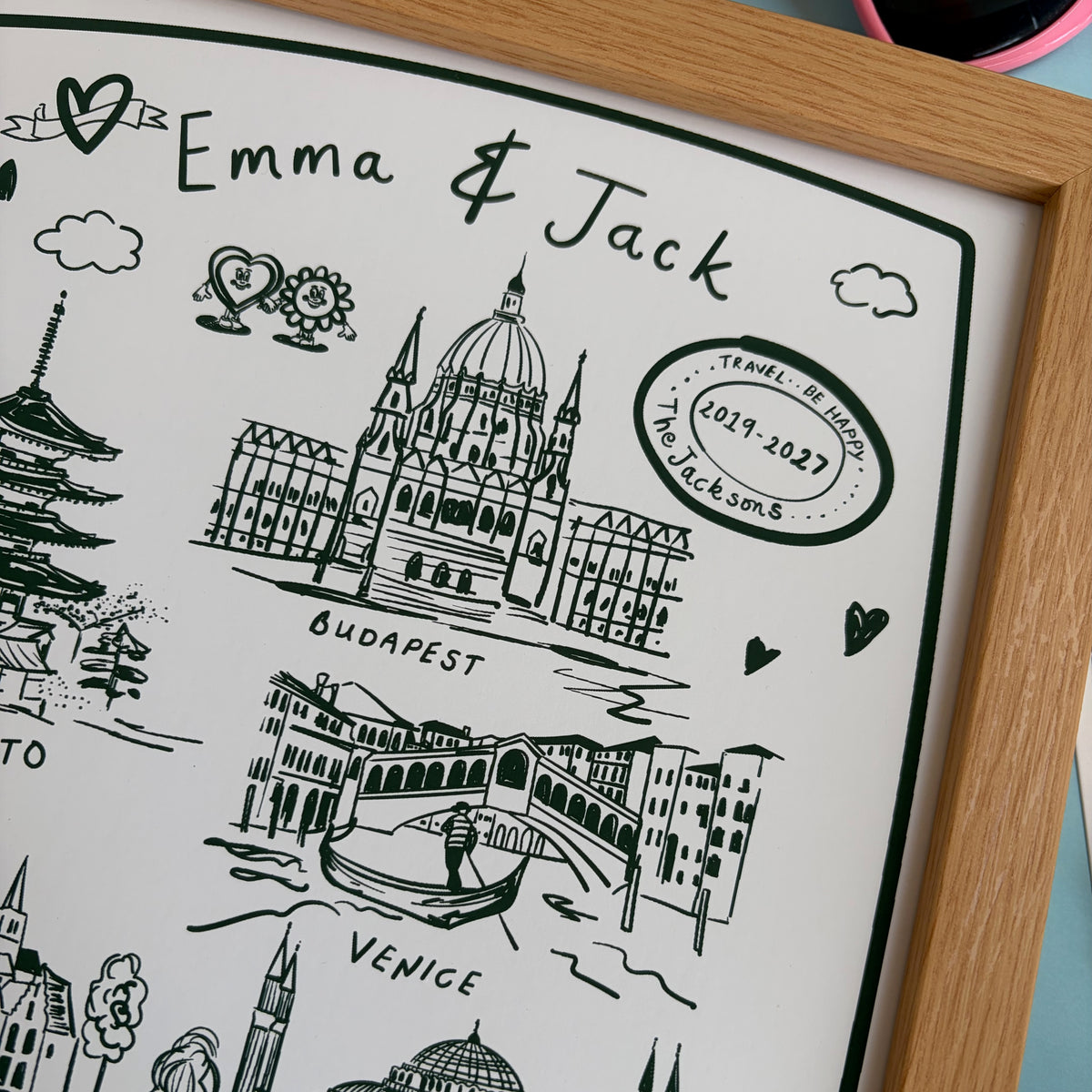 Bespoke Illustrative Travel Memories Print