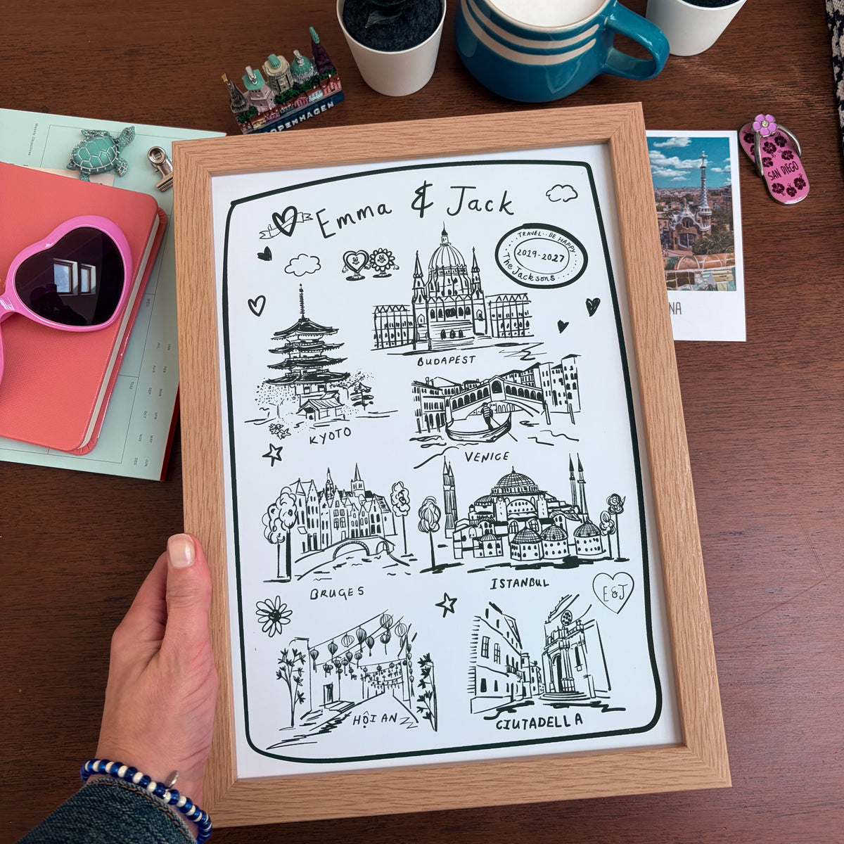 Bespoke Illustrative Travel Memories Print