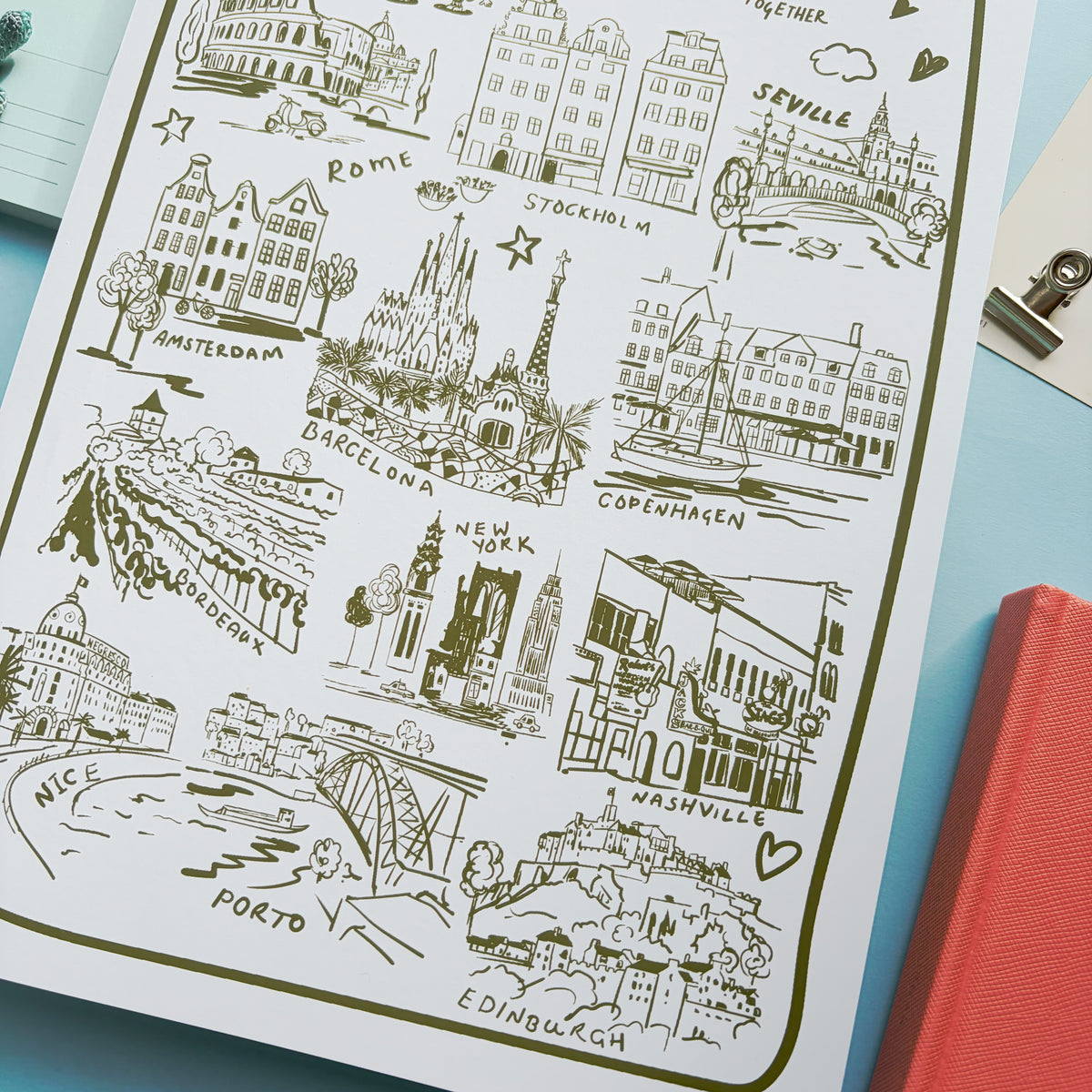 Bespoke Illustrative Travel Memories Print