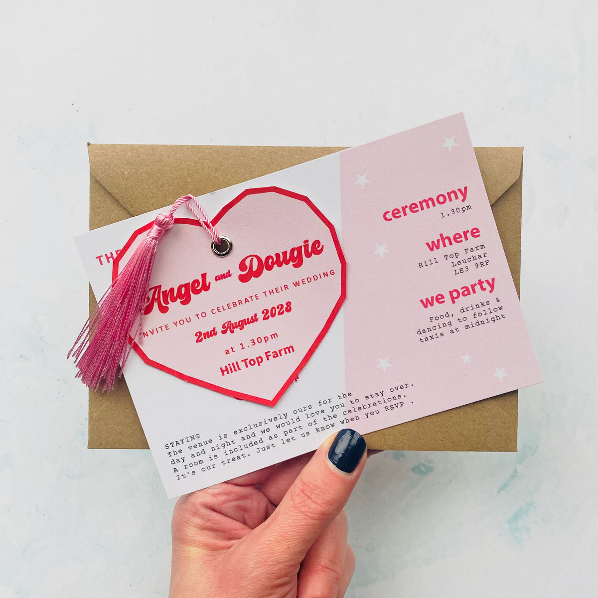 Love Heart Wedding Invitation
