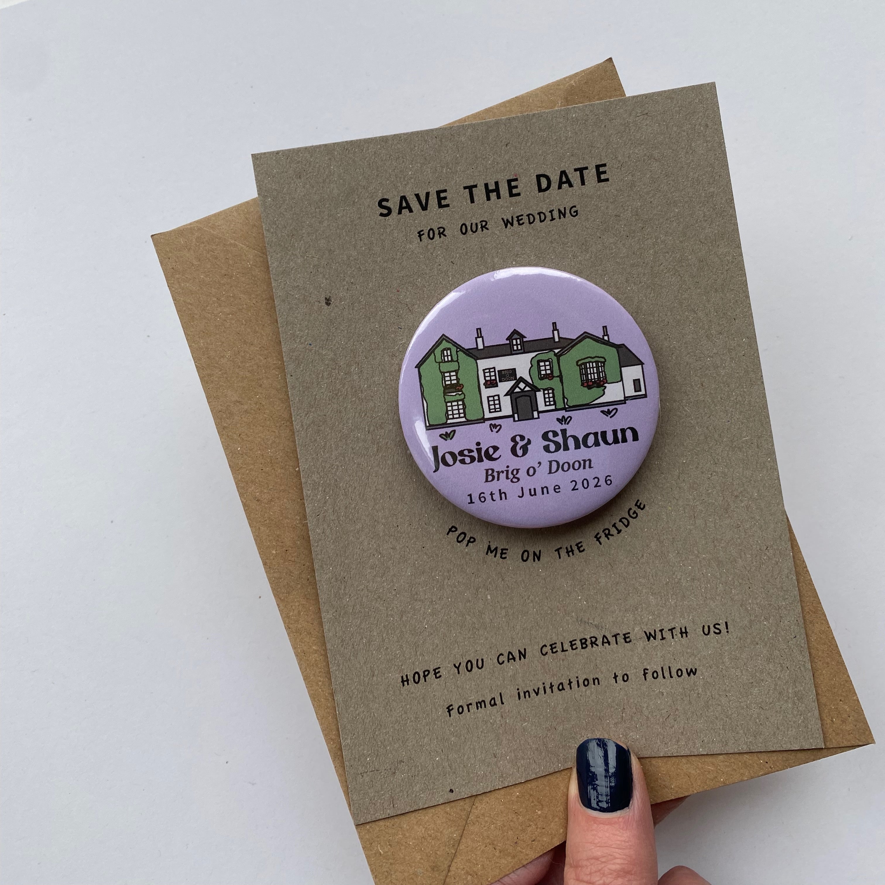 Wedding Venue Illustration Save the Date
