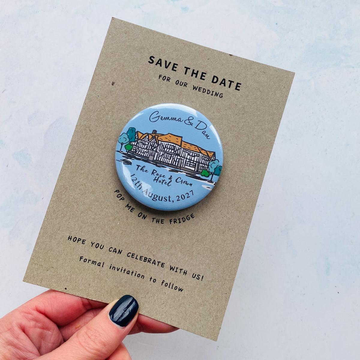 Hand-drawn Bespoke Venue Illustration Save the Date
