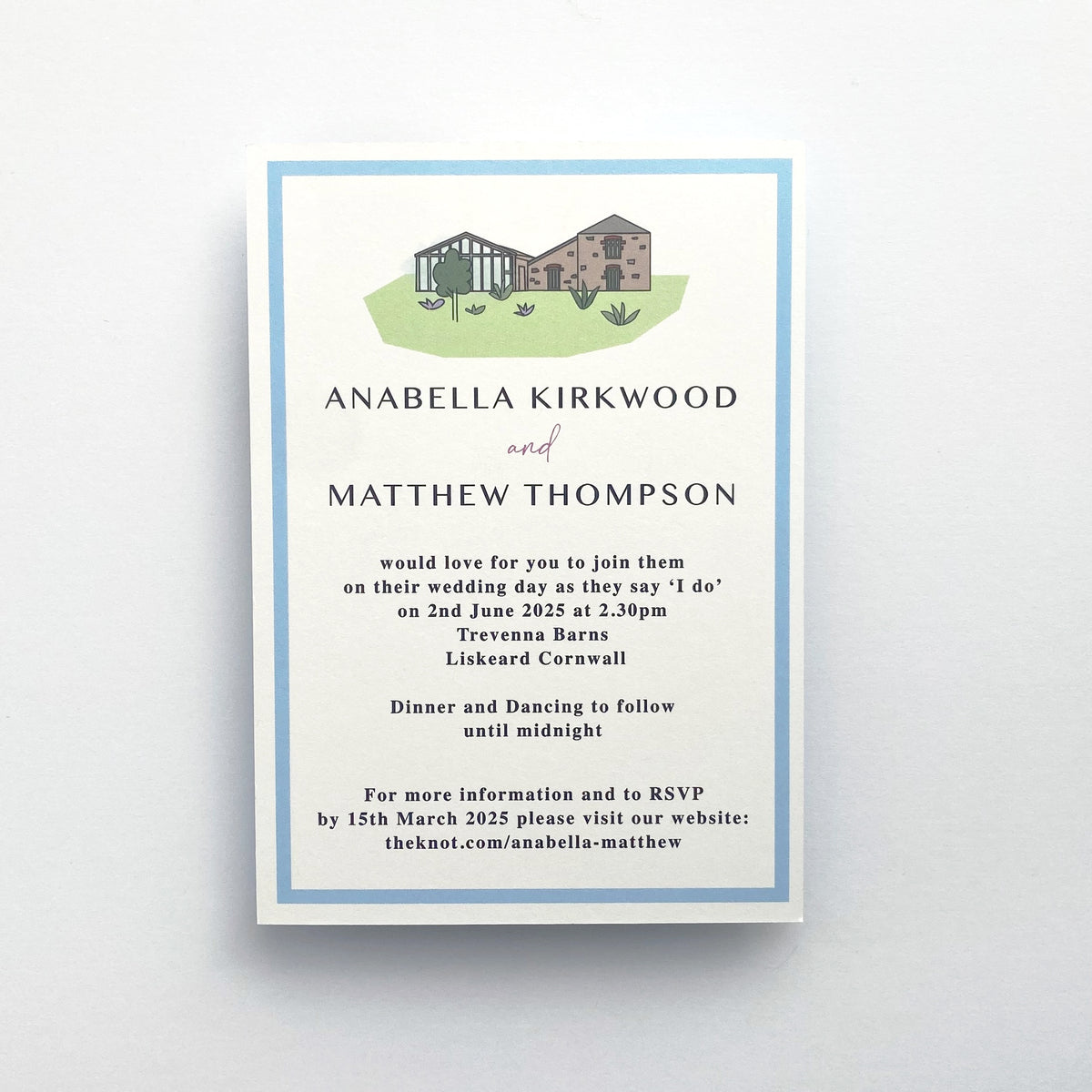Venue Illustration Wedding Stationery