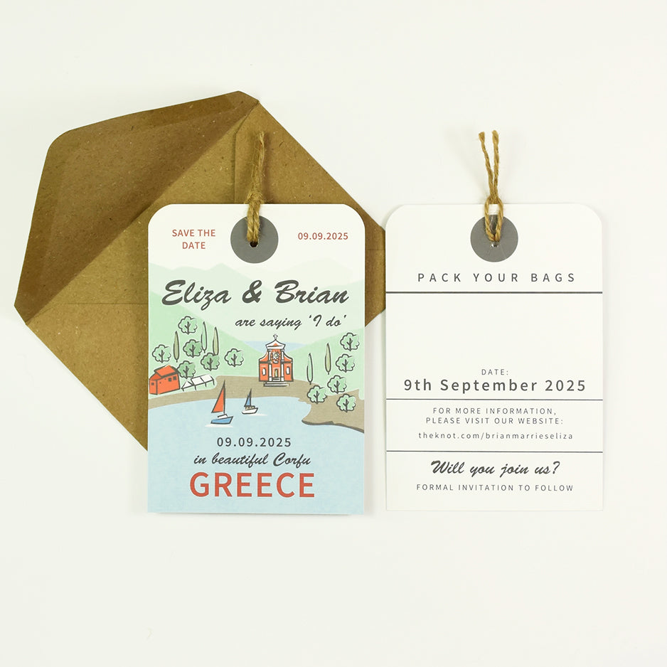 Bespoke Wedding Location/Venue Illustration Save the Date