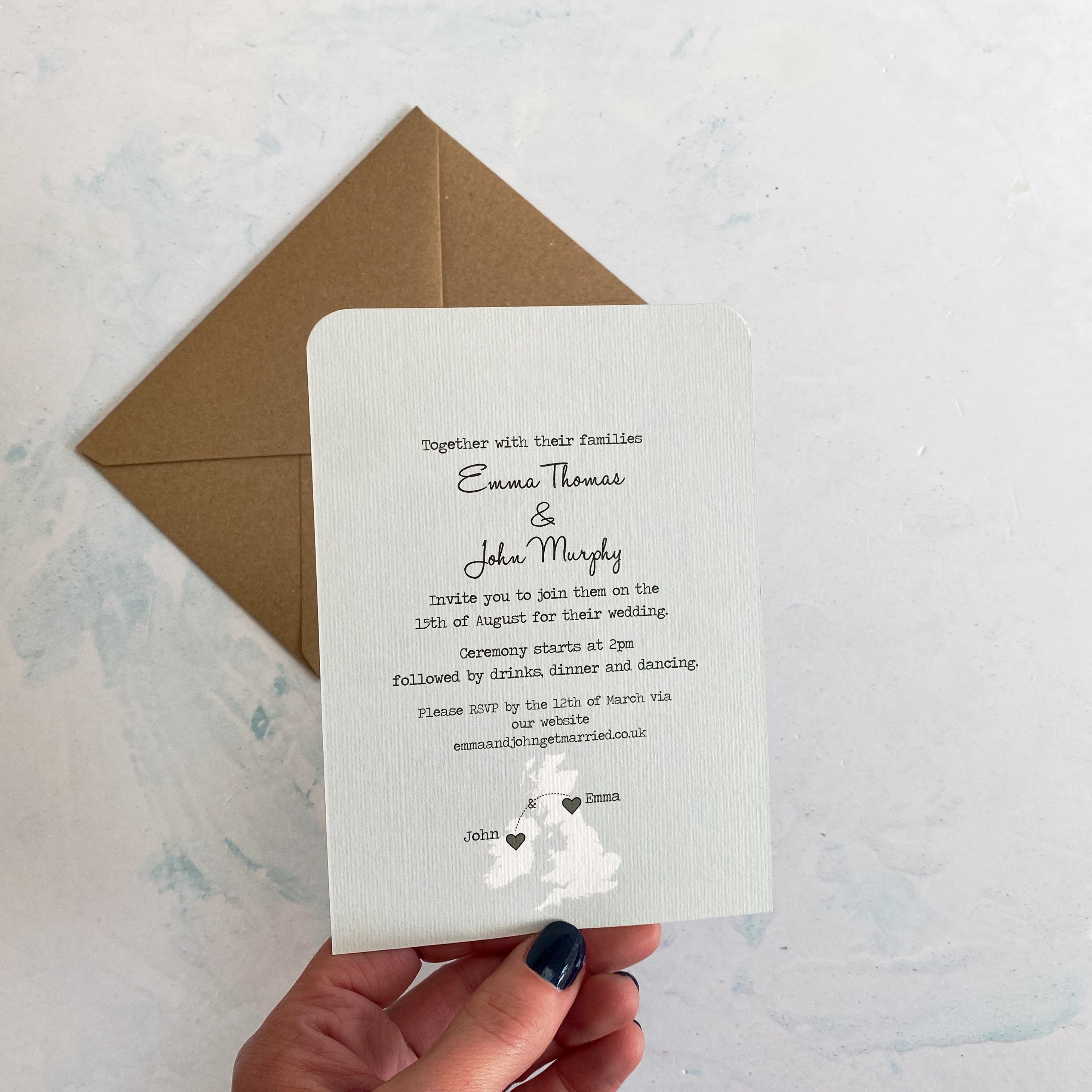 Venue Illustration Wedding Invitation