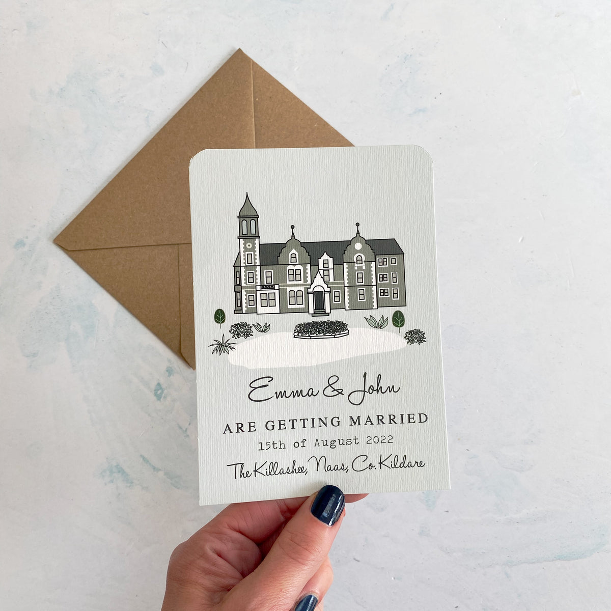 Venue Illustration Wedding Invitation